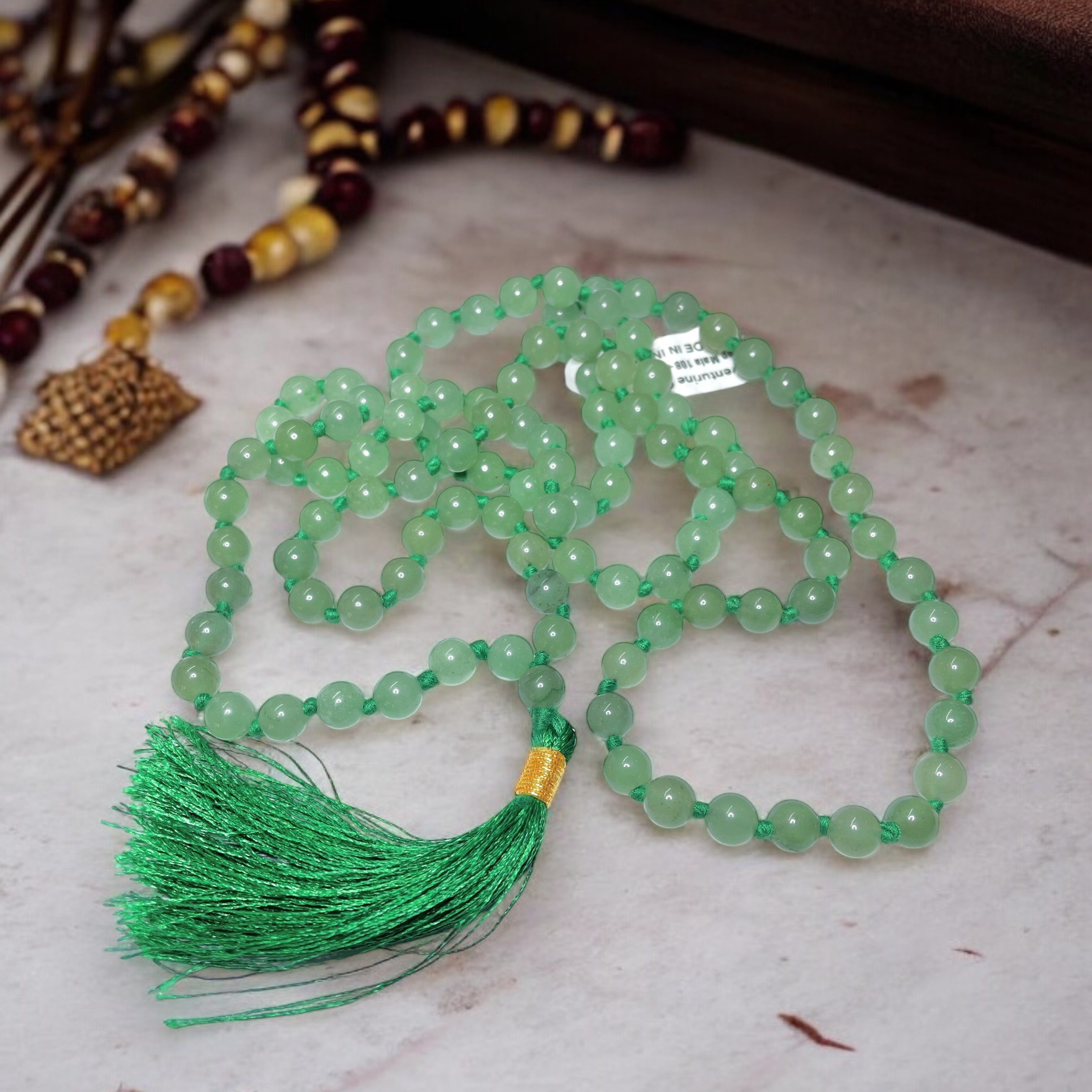 rocksmins-aventurine-green-crystal-jaap-mala---1081-beads-8-mm-beads-for-pooja-astrology-for-wearing-in-neckholding-for-men-women-boys-girls