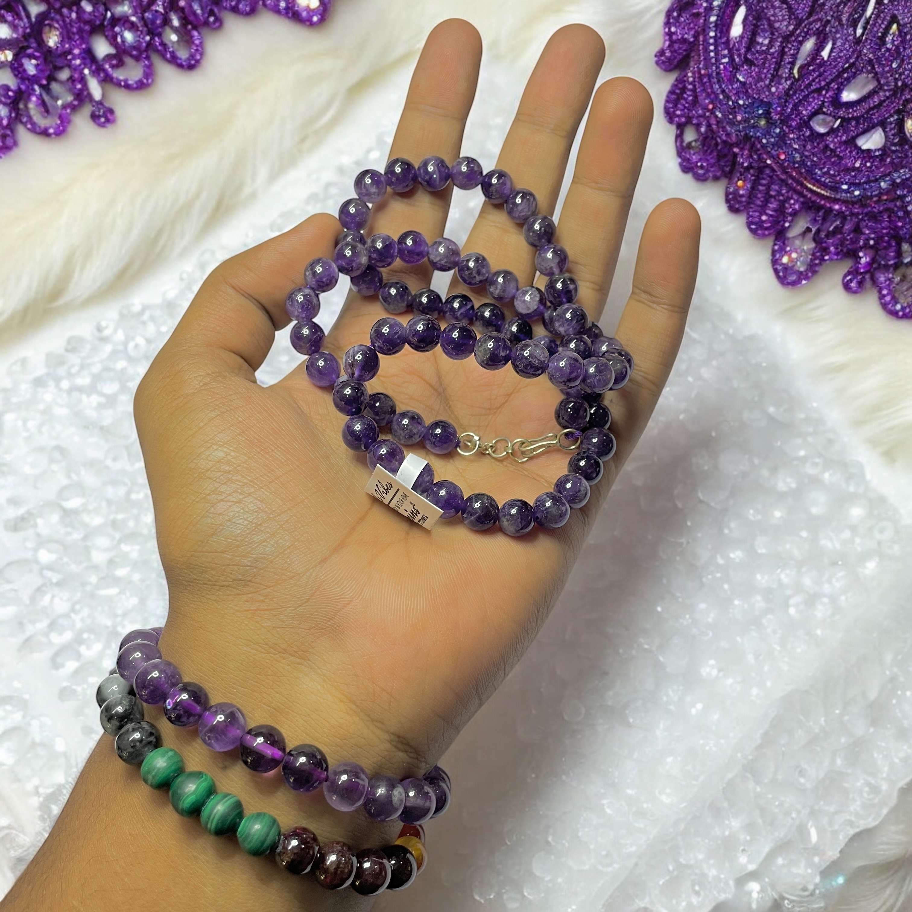 Amethyst Crystal Necklace. Discover the Power of Natural Crystals with Rocksmins: Elegantly Crafted Crystal Necklaces Infused with Authentic Energies for Enhanced Well-Being and Spiritual Growth                                                                                                                                                                                                                                                                                                                                                                                                