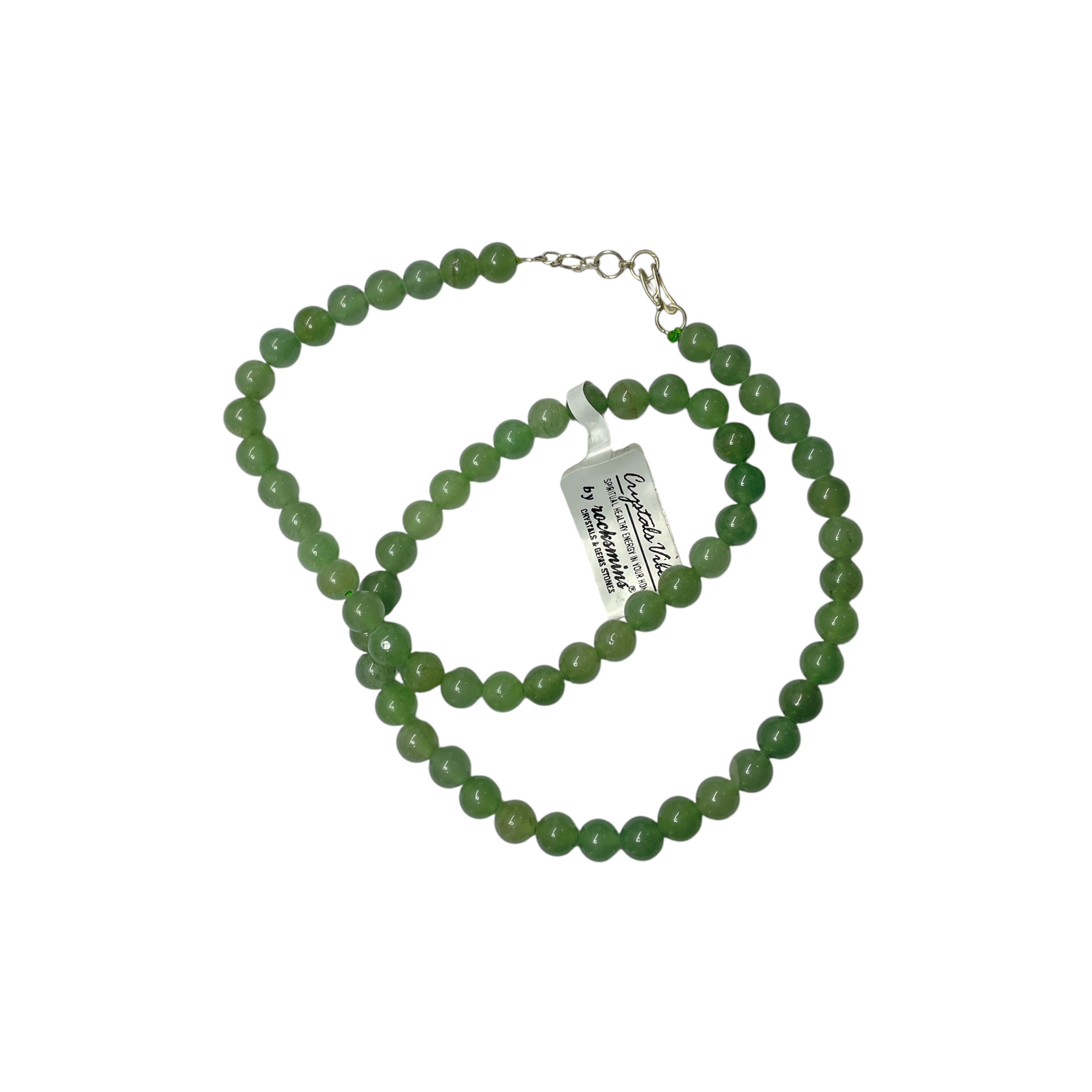 Aventurine Green Crystal Necklace. Discover the Power of Natural Crystals with Rocksmins: Elegantly Crafted Crystal Necklaces Infused with Authentic Energies for Enhanced Well-Being and Spiritual Growth
