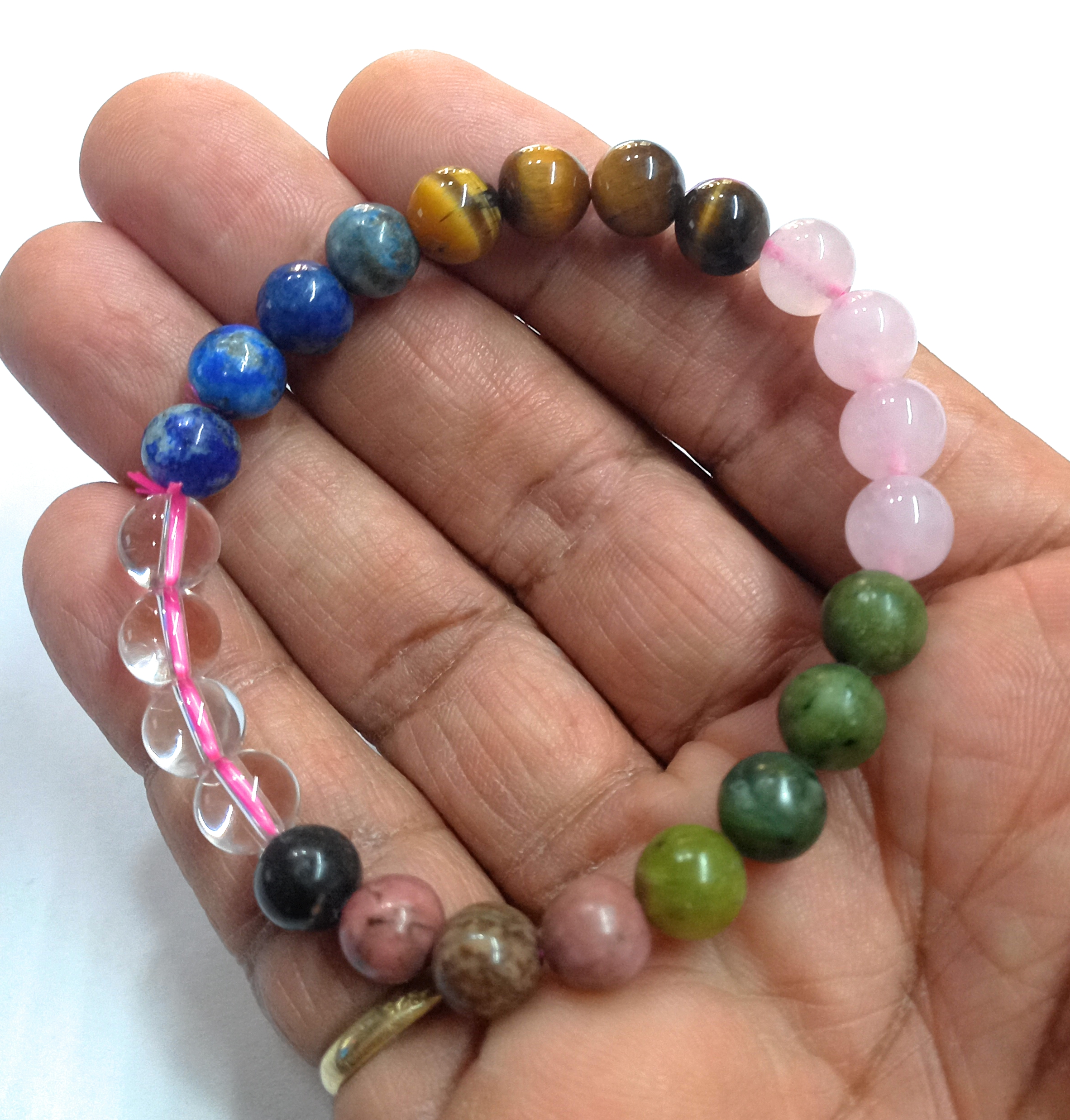 02 Rocksmins Bracelet for Taurus (Vrishabh) Zodiac Sign Natural Original Crystal Real Stone for Men Women Boy Girl Unisex 8mm Beads Stretchable