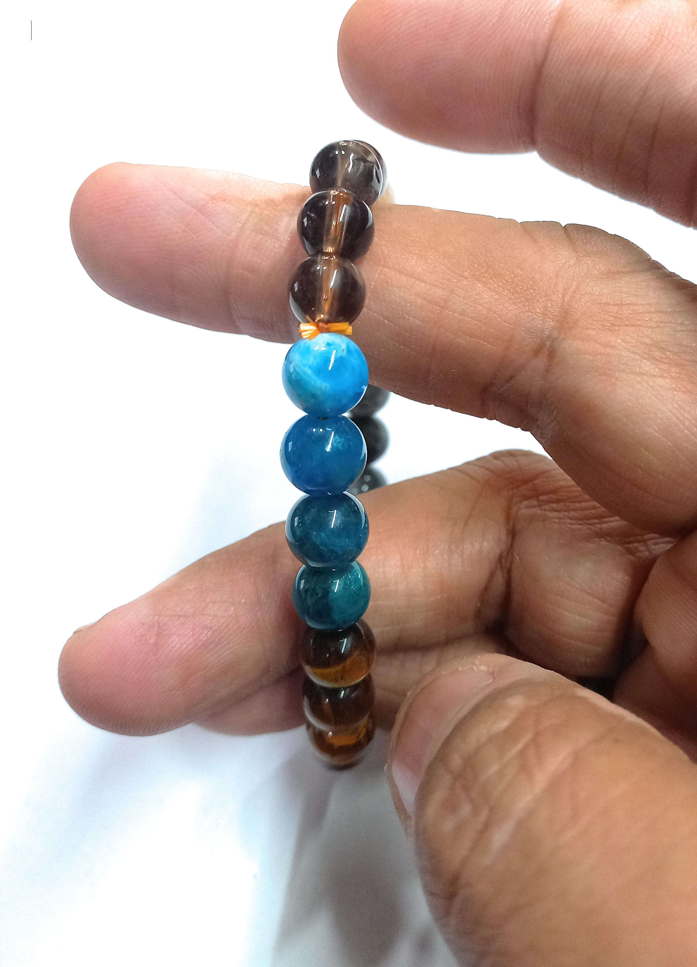 03 Rocksmins Bracelet for Gemini (Mithun) Zodiac Sign Natural Original Crystal Real Stone for Men Women Boy Girl Unisex 8mm Beads Stretchable