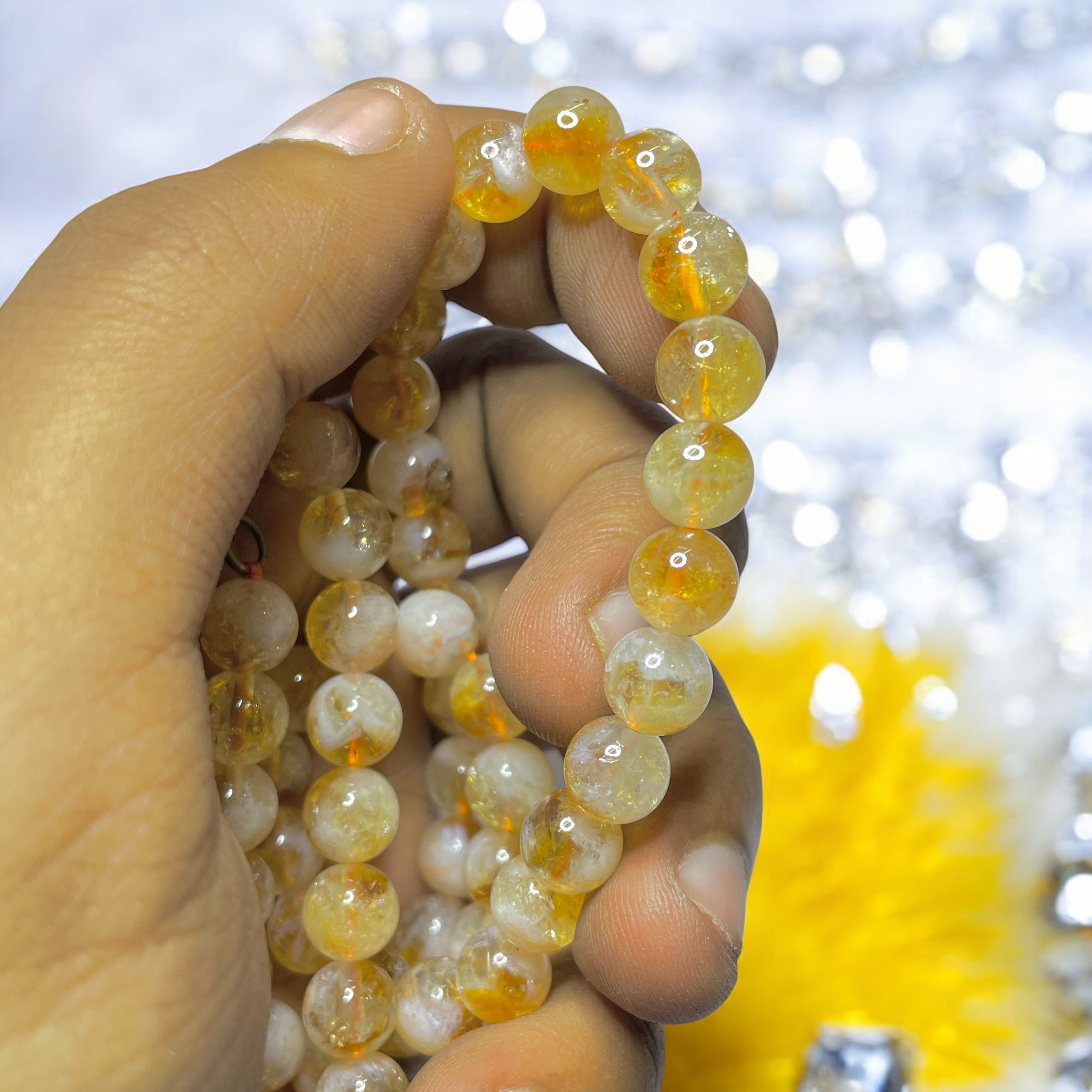 Citrine Crystal Necklace. Discover the Power of Natural Crystals with Rocksmins: Elegantly Crafted Crystal Necklaces Infused with Authentic Energies for Enhanced Well-Being and Spiritual Growth
