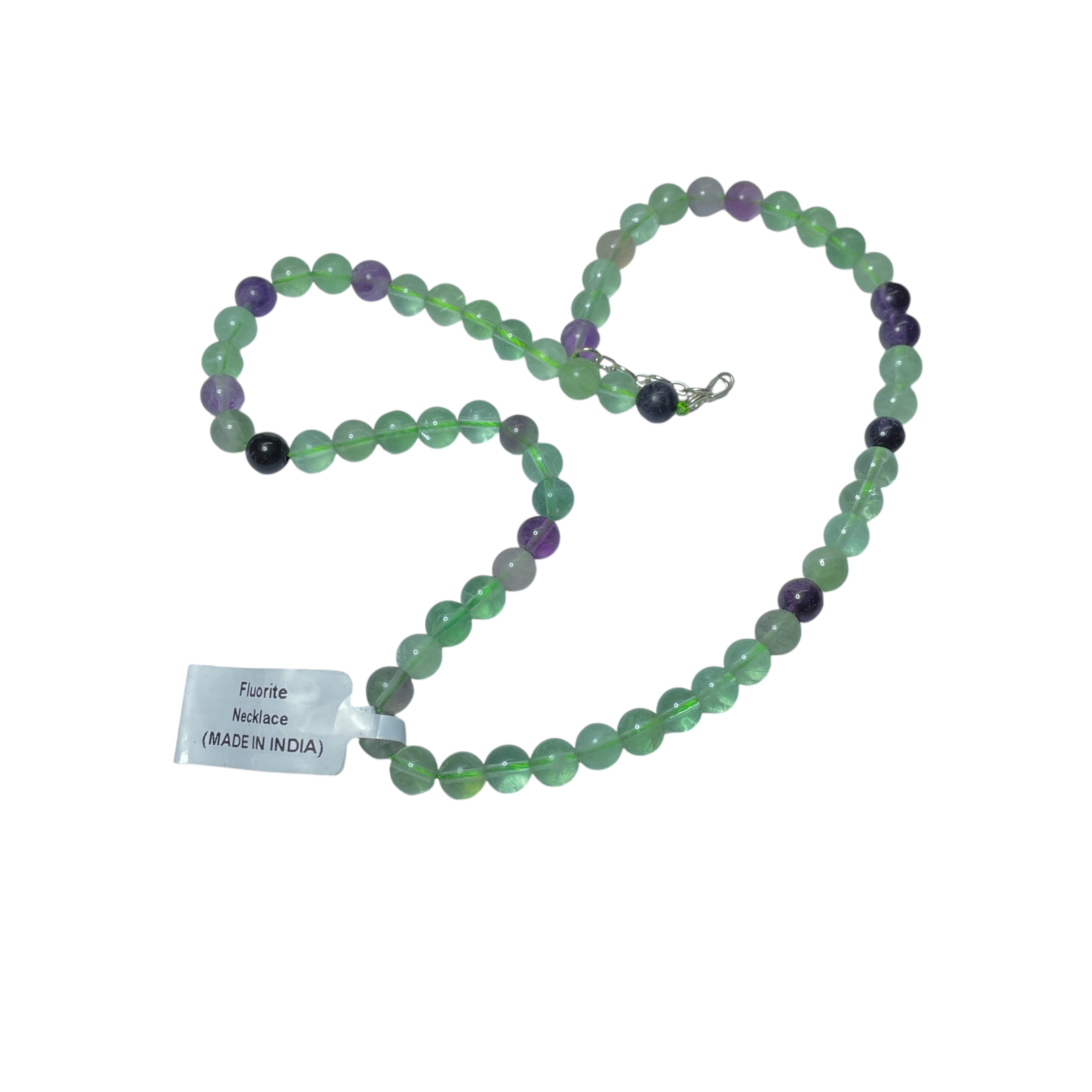 Fluorite Crystal Necklace. Discover the Power of Natural Crystals with Rocksmins: Elegantly Crafted Crystal Necklaces Infused with Authentic Energies for Enhanced Well-Being and Spiritual Growth