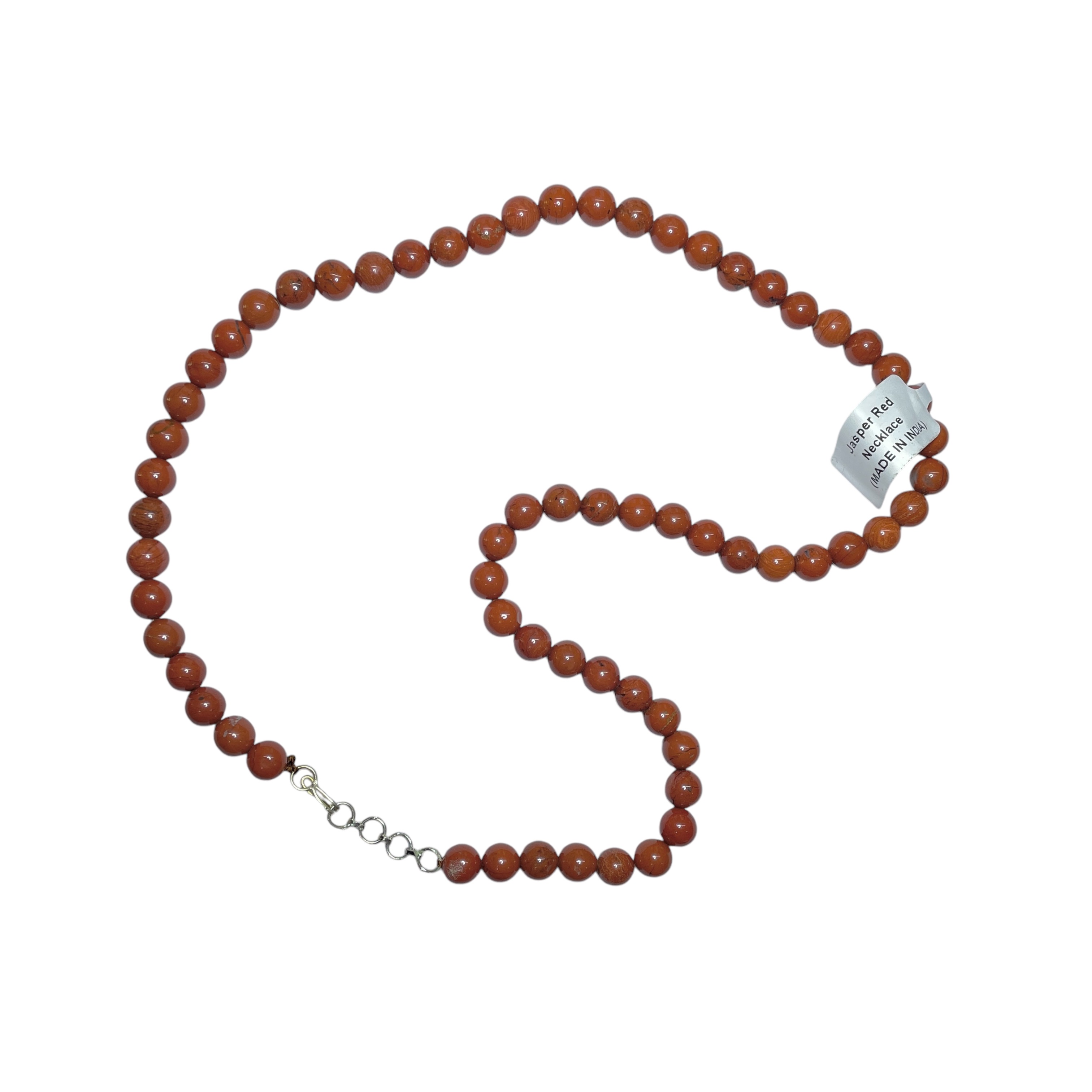 Jasper Red Crystal Necklace. Discover the Power of Natural Crystals with Rocksmins: Elegantly Crafted Crystal Necklaces Infused with Authentic Energies for Enhanced Well-Being and Spiritual Growth