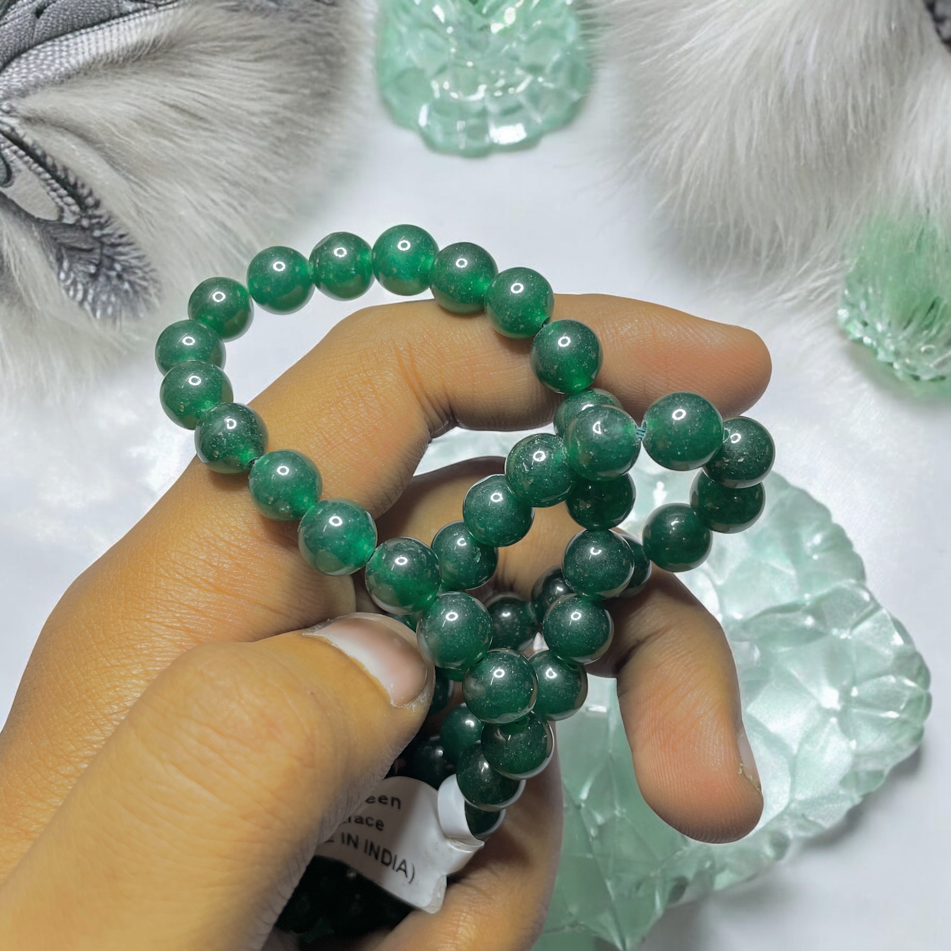 Jade Green Crystal Necklace. Discover the Power of Natural Crystals with Rocksmins: Elegantly Crafted Crystal Necklaces Infused with Authentic Energies for Enhanced Well-Being and Spiritual Growth