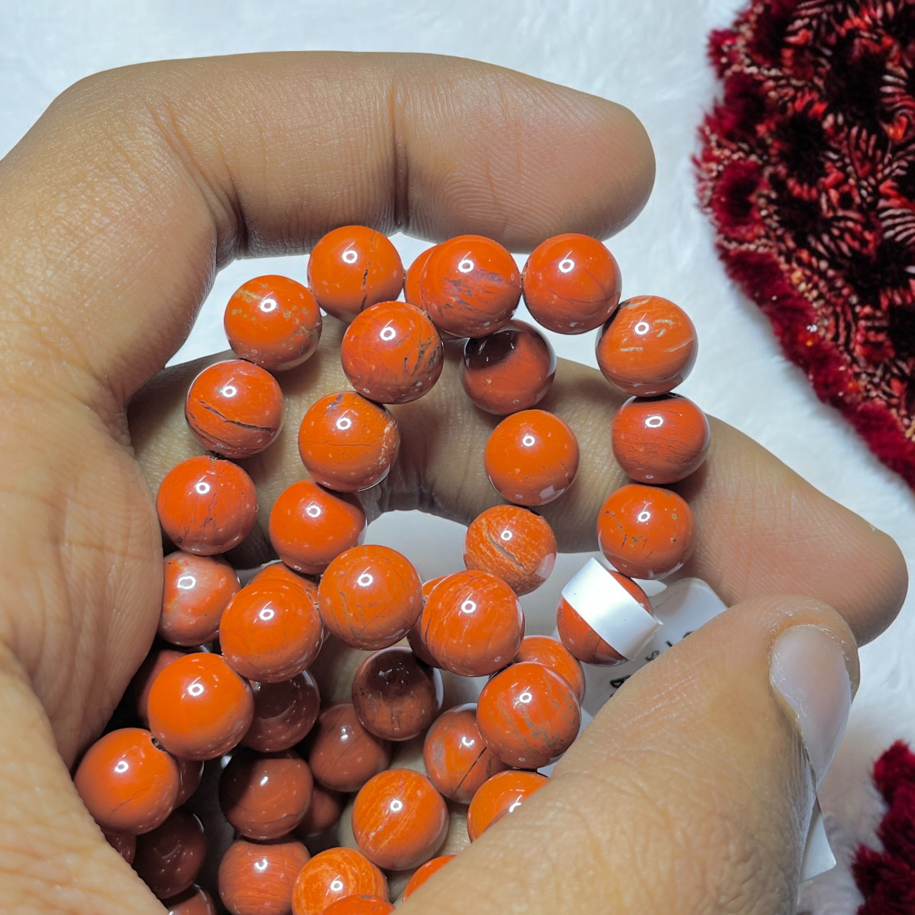 Jasper Red Crystal Necklace. Discover the Power of Natural Crystals with Rocksmins: Elegantly Crafted Crystal Necklaces Infused with Authentic Energies for Enhanced Well-Being and Spiritual Growth