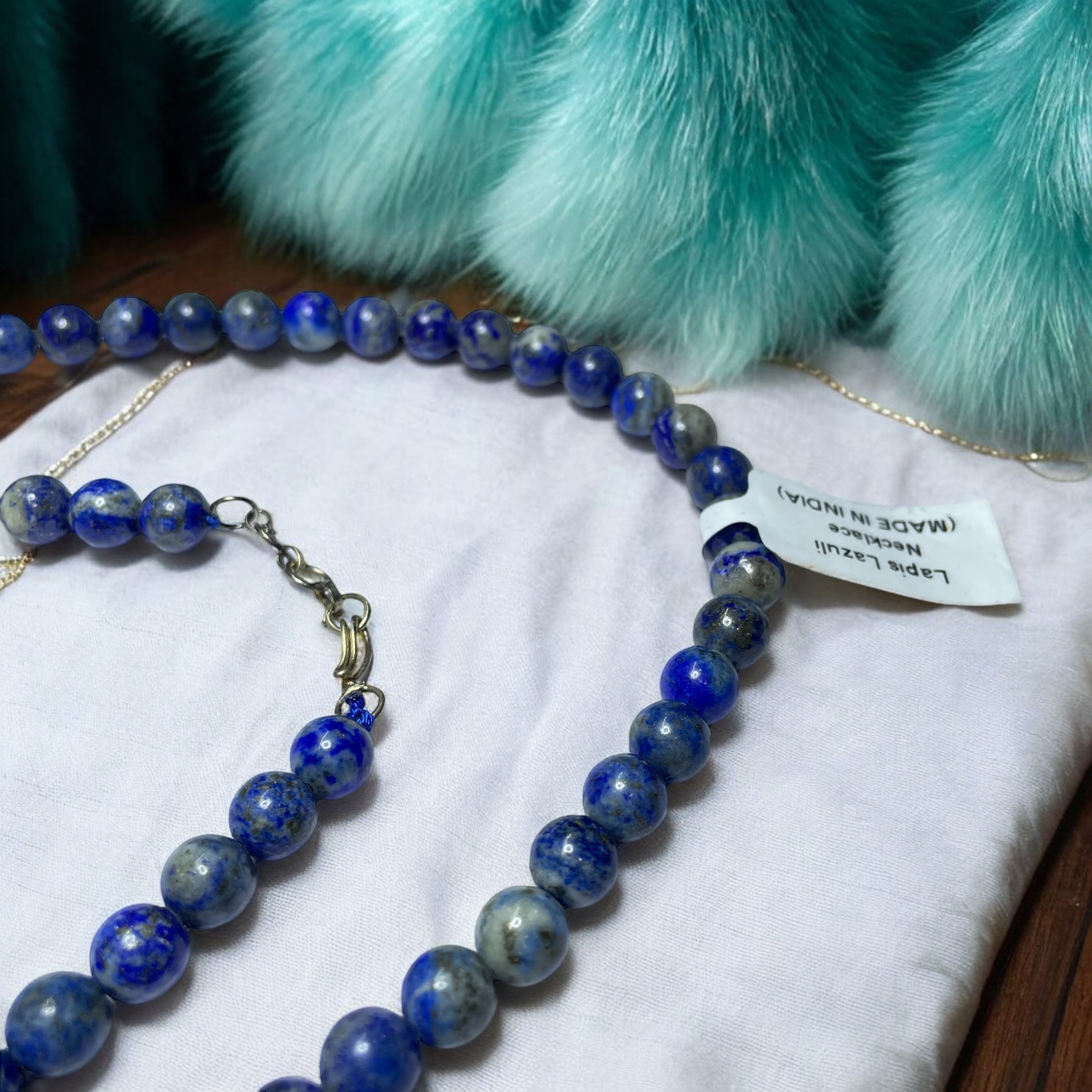 Lapis Lazuli Crystal Necklace. Discover the Power of Natural Crystals with Rocksmins: Elegantly Crafted Crystal Necklaces Infused with Authentic Energies for Enhanced Well-Being and Spiritual Growth