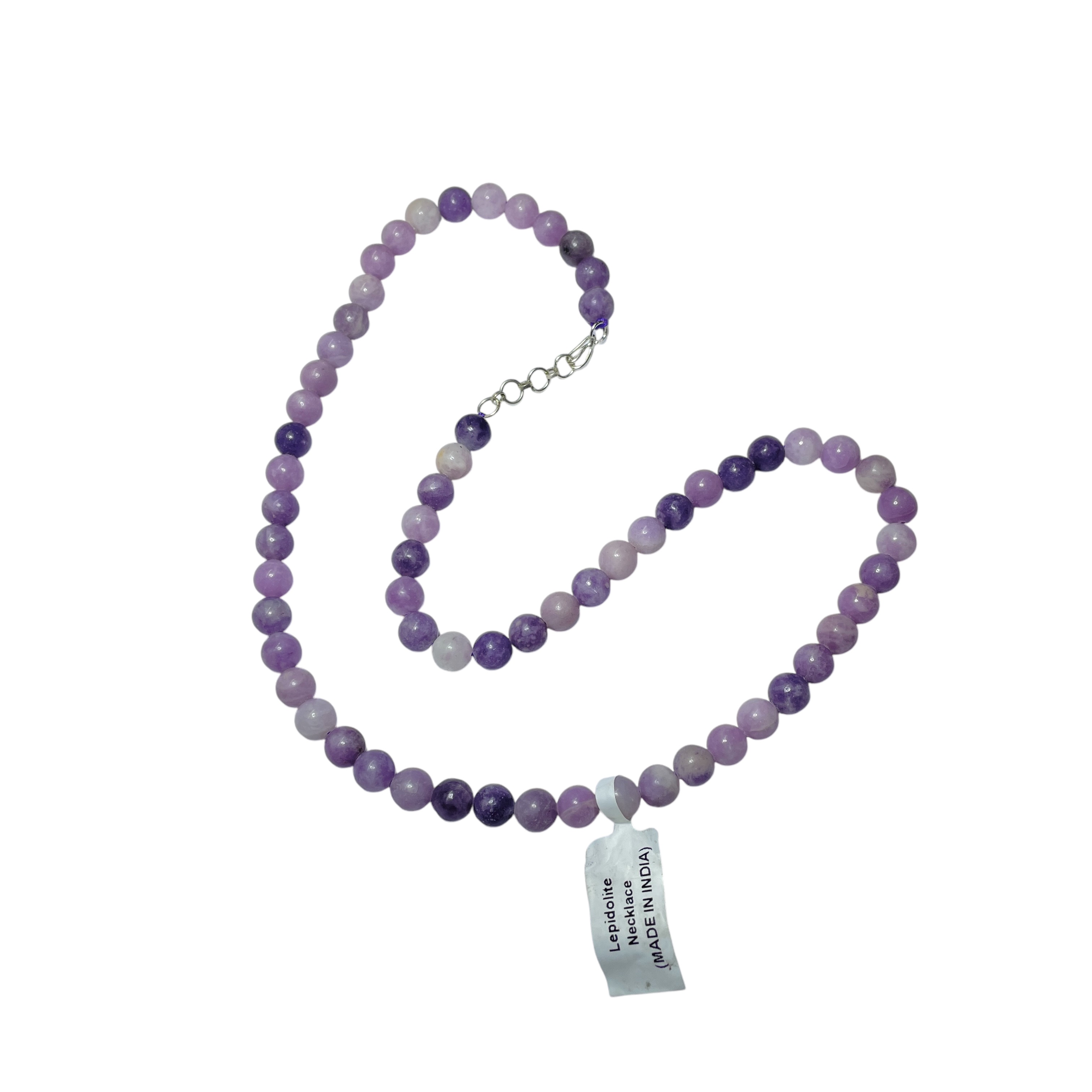 Lapidolite Crystal Necklace. Discover the Power of Natural Crystals with Rocksmins: Elegantly Crafted Crystal Necklaces Infused with Authentic Energies for Enhanced Well-Being and Spiritual Growth