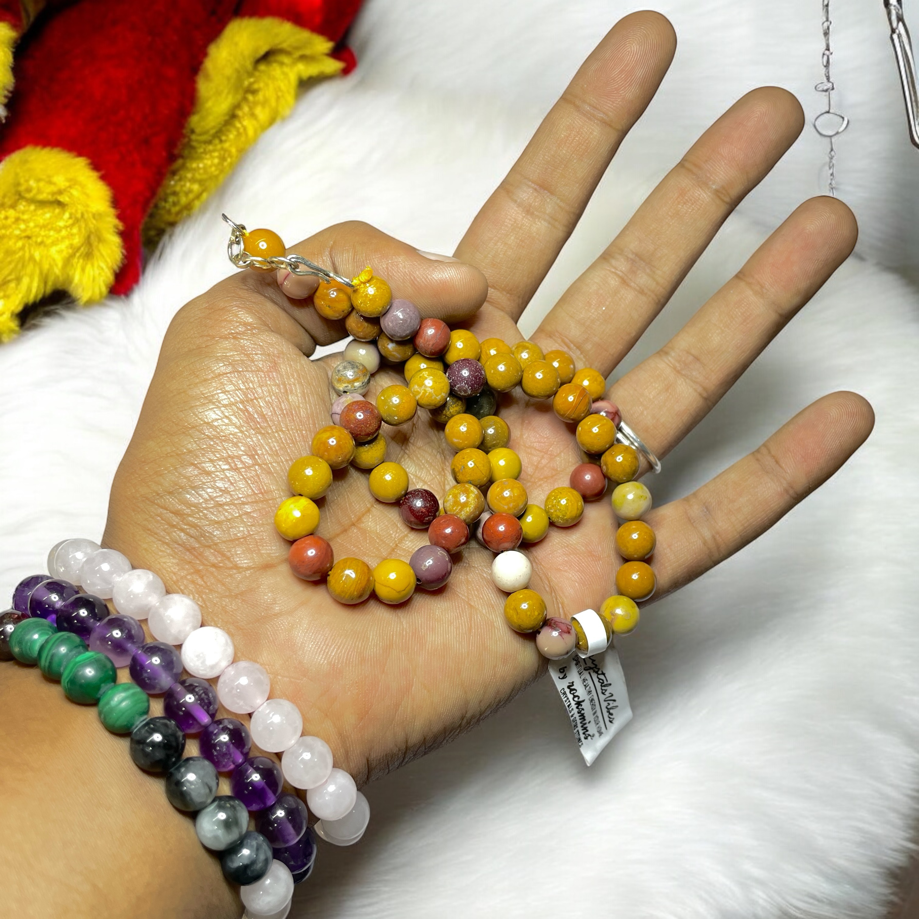 Mookaite Crystal Necklace. Discover the Power of Natural Crystals with Rocksmins: Elegantly Crafted Crystal Necklaces Infused with Authentic Energies for Enhanced Well-Being and Spiritual Growth