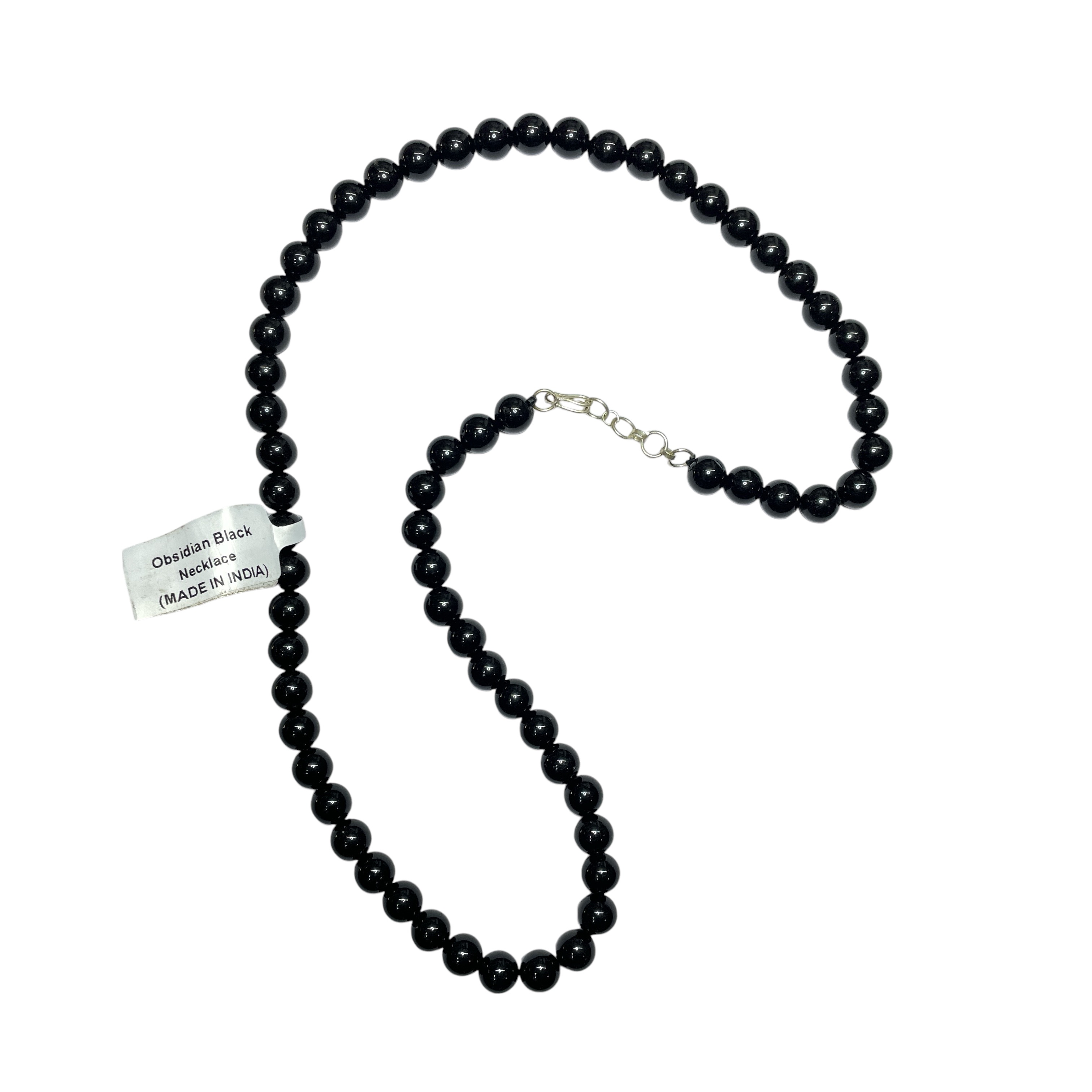 Obsidian Black Crystal Necklace. Discover the Power of Natural Crystals with Rocksmins: Elegantly Crafted Crystal Necklaces Infused with Authentic Energies for Enhanced Well-Being and Spiritual Growth