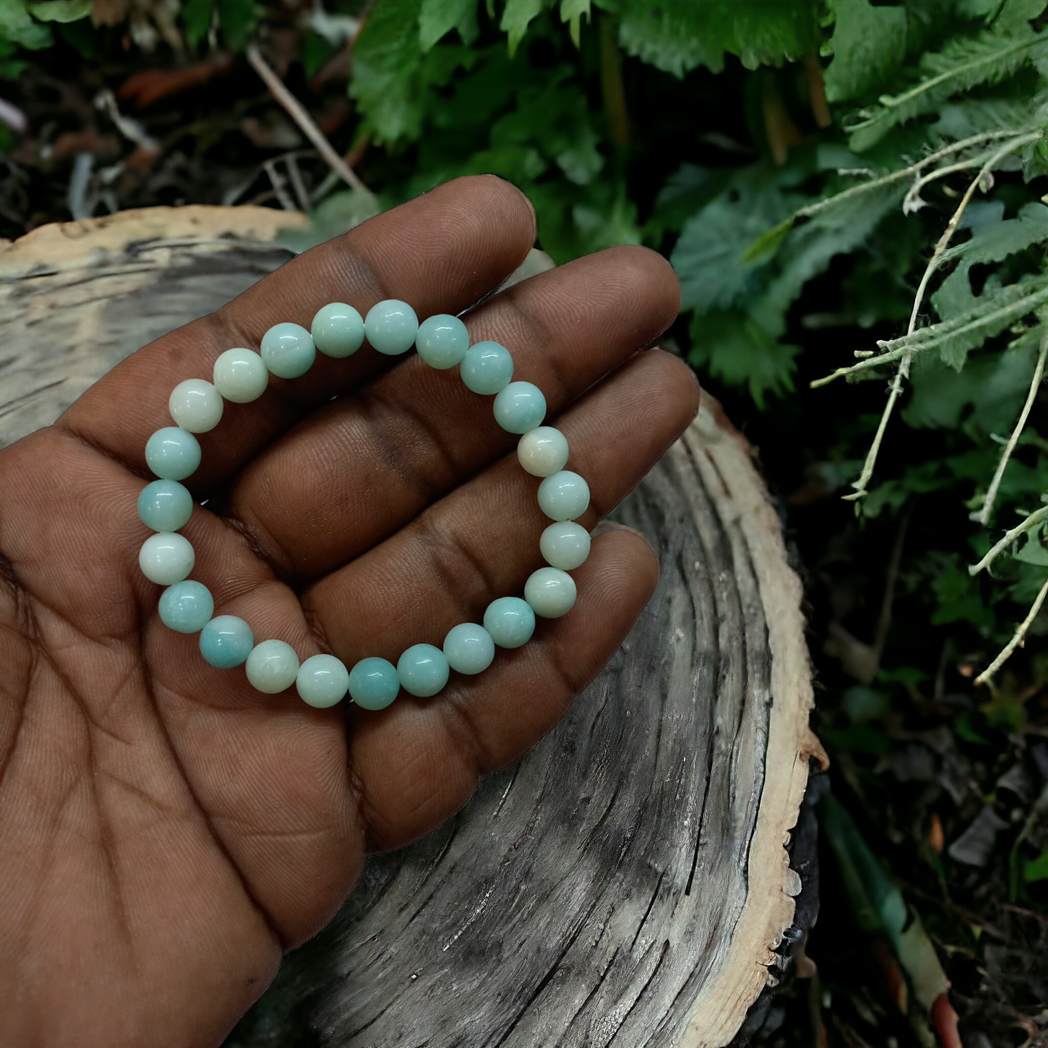 Amazonite Bracelet Natural Original Crystal Certified Real Stone Stylish for Men Women Boy Girl Unisex 8mm Beads Stretchable