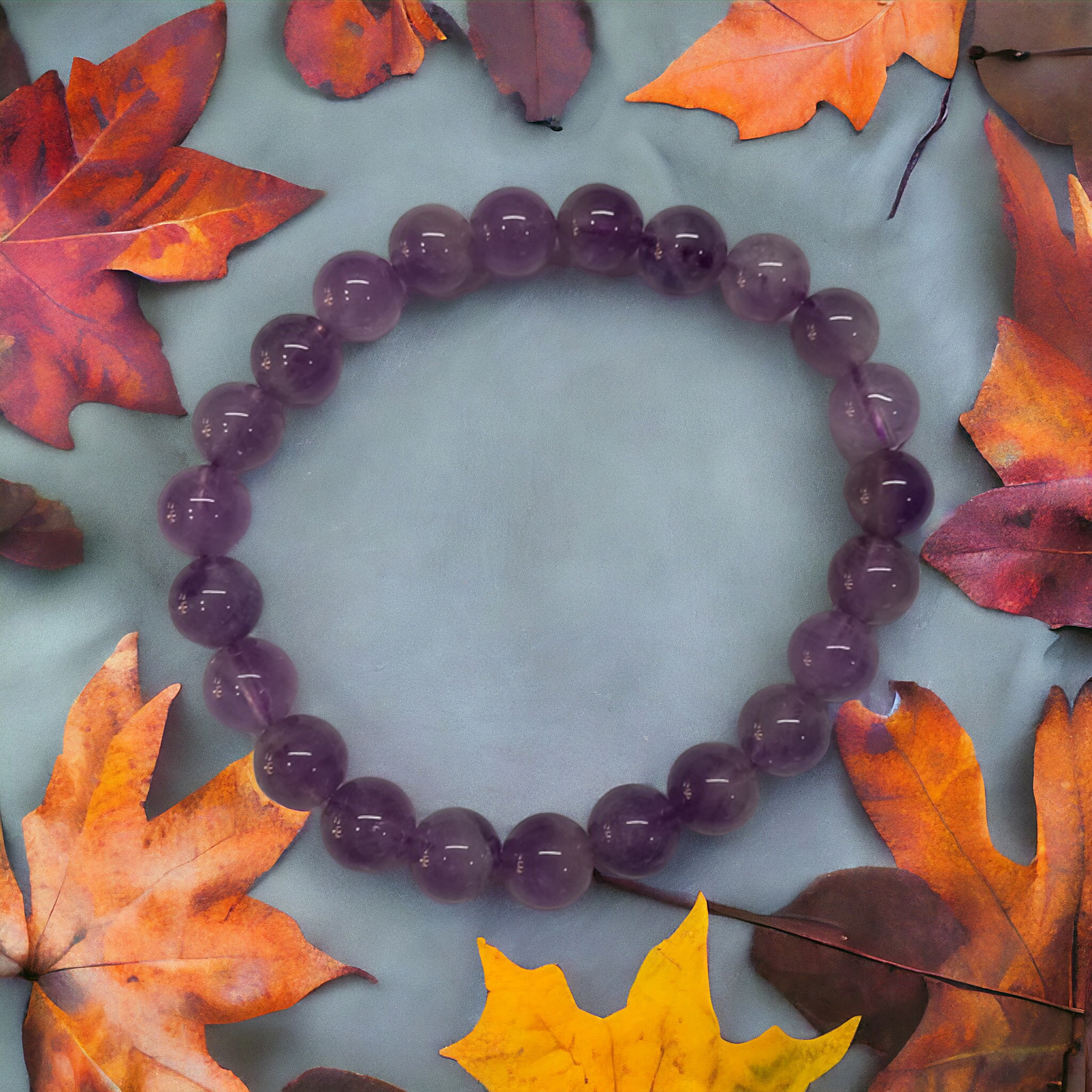 Amethyst Bracelet Natural Original Crystal Certified Real Stone Stylish for Men Women Boy Girl Unisex 8mm Beads Stretchable