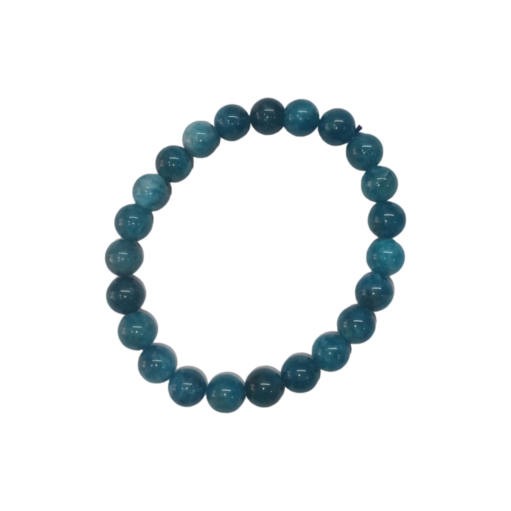 Apatite Blue Bracelet Natural Original Crystal Certified Real Stone Stylish for Men Women Boy Girl Unisex 8mm Beads Stretchable