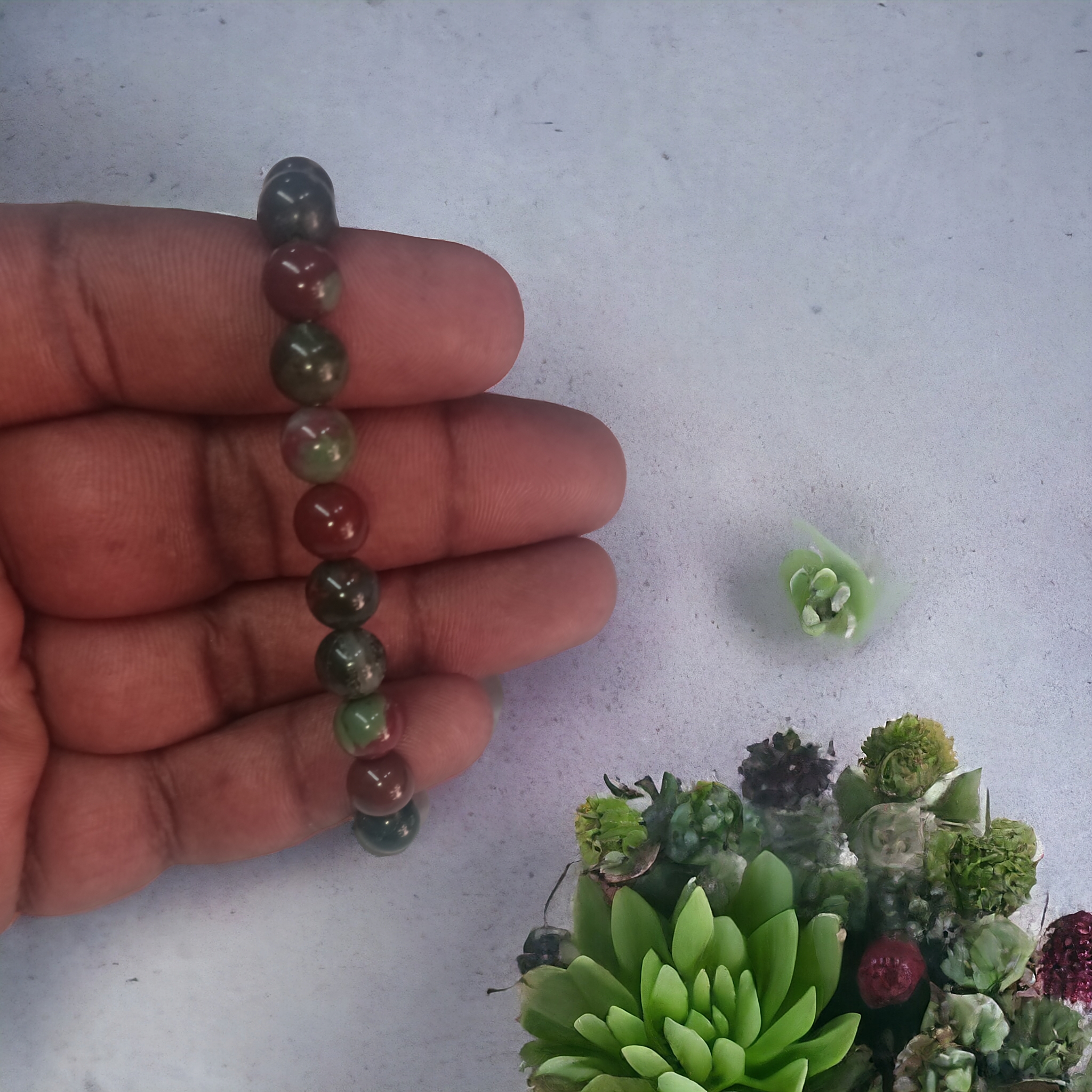 Blood Stone Bracelet Natural Original Crystal Certified Real Stone Stylish for Men Women Boy Girl Unisex 8mm Beads Stretchable