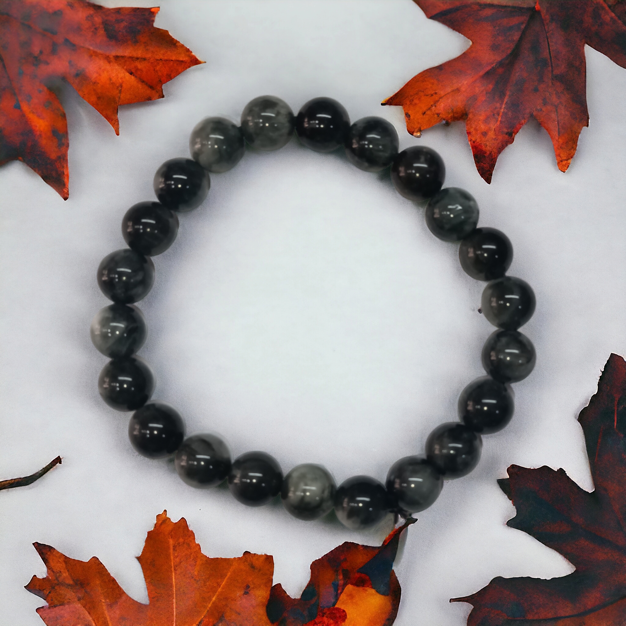 Cat's Eye Bracelet Natural Original Crystal Certified Real Stone Stylish for Men Women Boy Girl Unisex 8mm Beads Stretchable