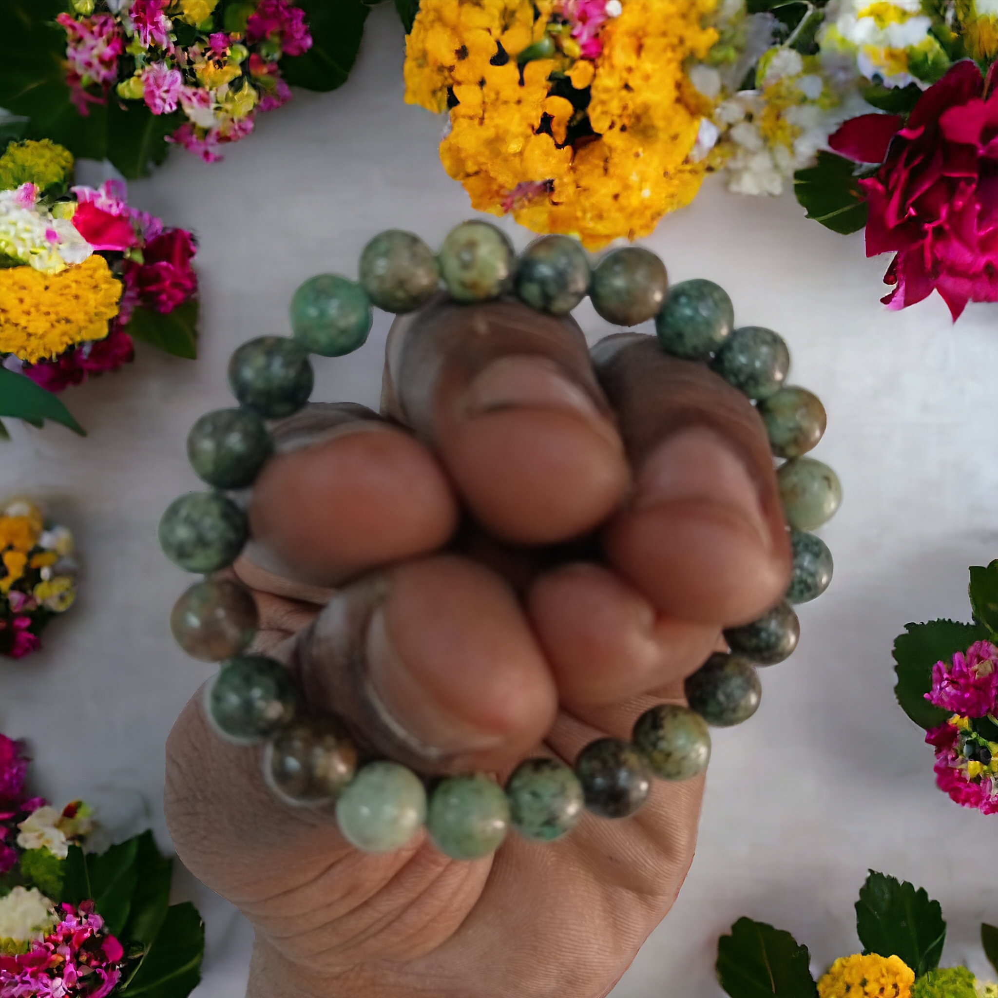 Chrysocolla Bracelet Natural Original Crystal Certified Real Stone Stylish for Men Women Boy Girl Unisex 8mm Beads Stretchable