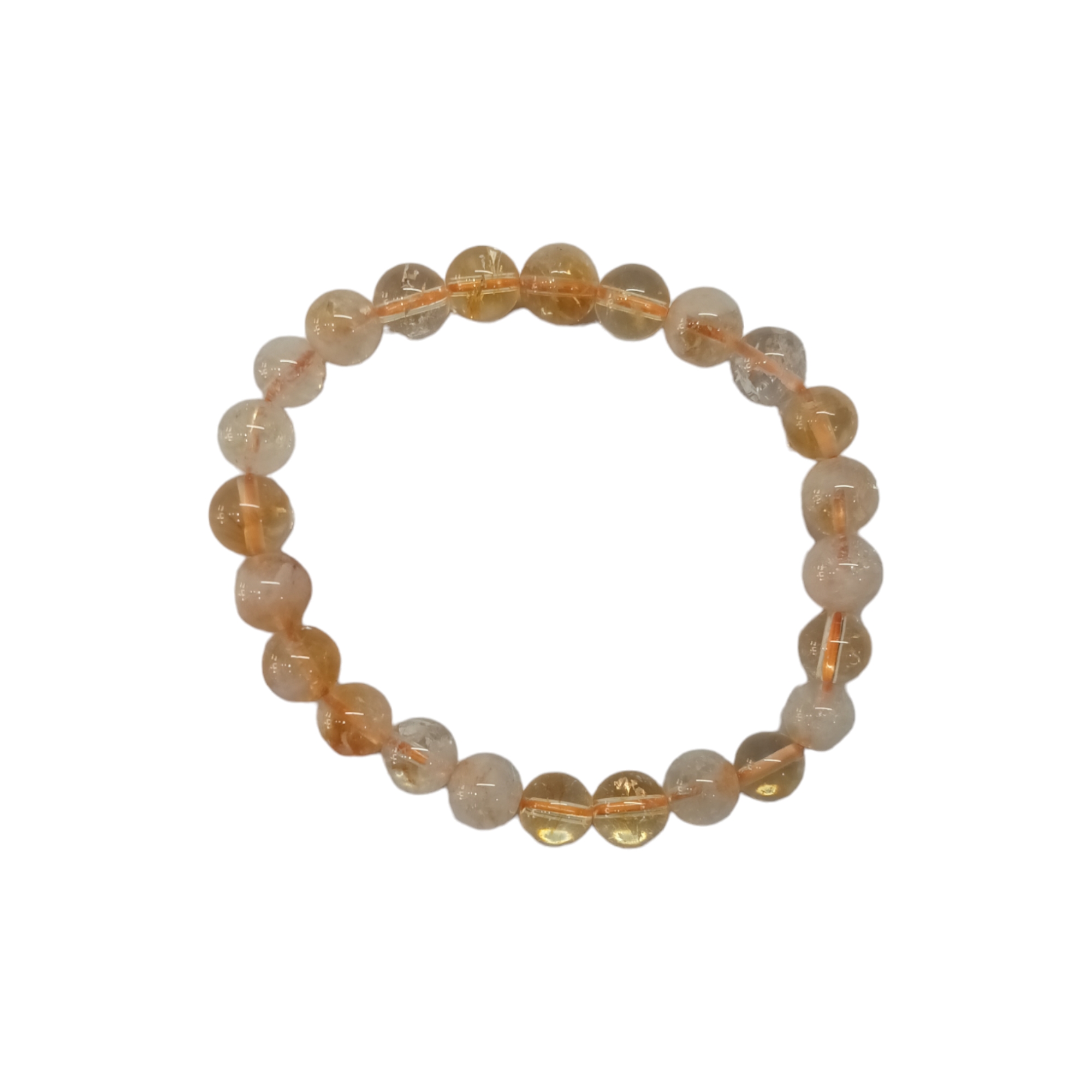 Citrine Natural Bracelet Natural Original Crystal Certified Real Stone Stylish for Men Women Boy Girl Unisex 8mm Beads Stretchable Brand : Rocksmins