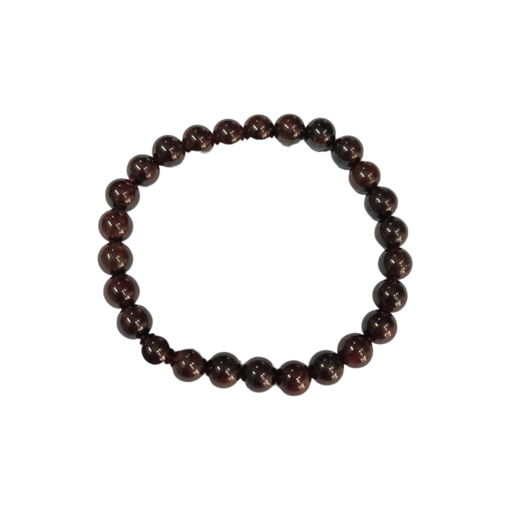 Garnet Bracelet Natural Original Crystal Certified Real Stone Stylish for Men Women Boy Girl Unisex 8mm Beads Stretchable Brand : Rocksmins