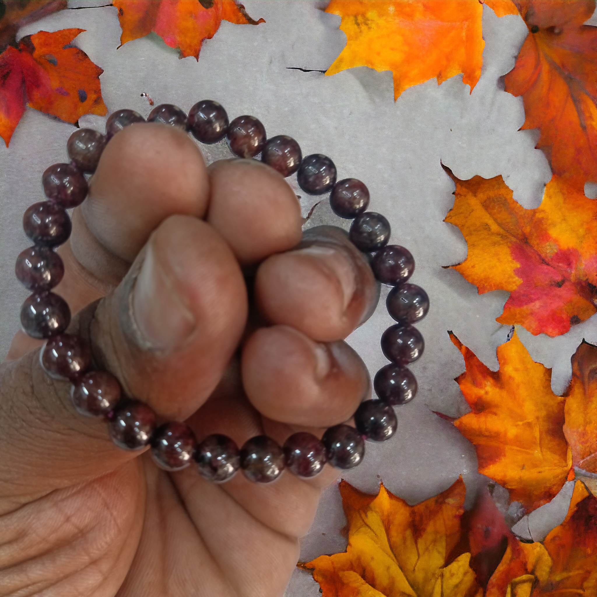 Garnet Bracelet Natural Original Crystal Certified Real Stone Stylish for Men Women Boy Girl Unisex 8mm Beads Stretchable Brand : Rocksmins
