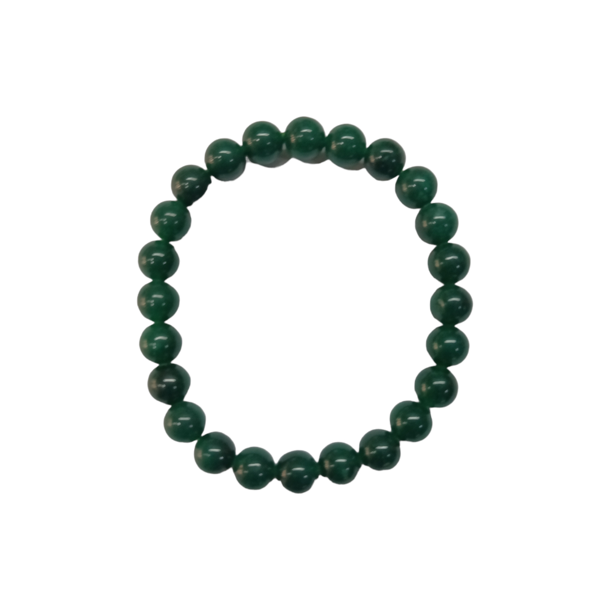 Jade Green Bracelet Natural Original Crystal Certified Real Stone Stylish for Men Women Boy Girl Unisex 8mm Beads Stretchable Brand : Rocksmins