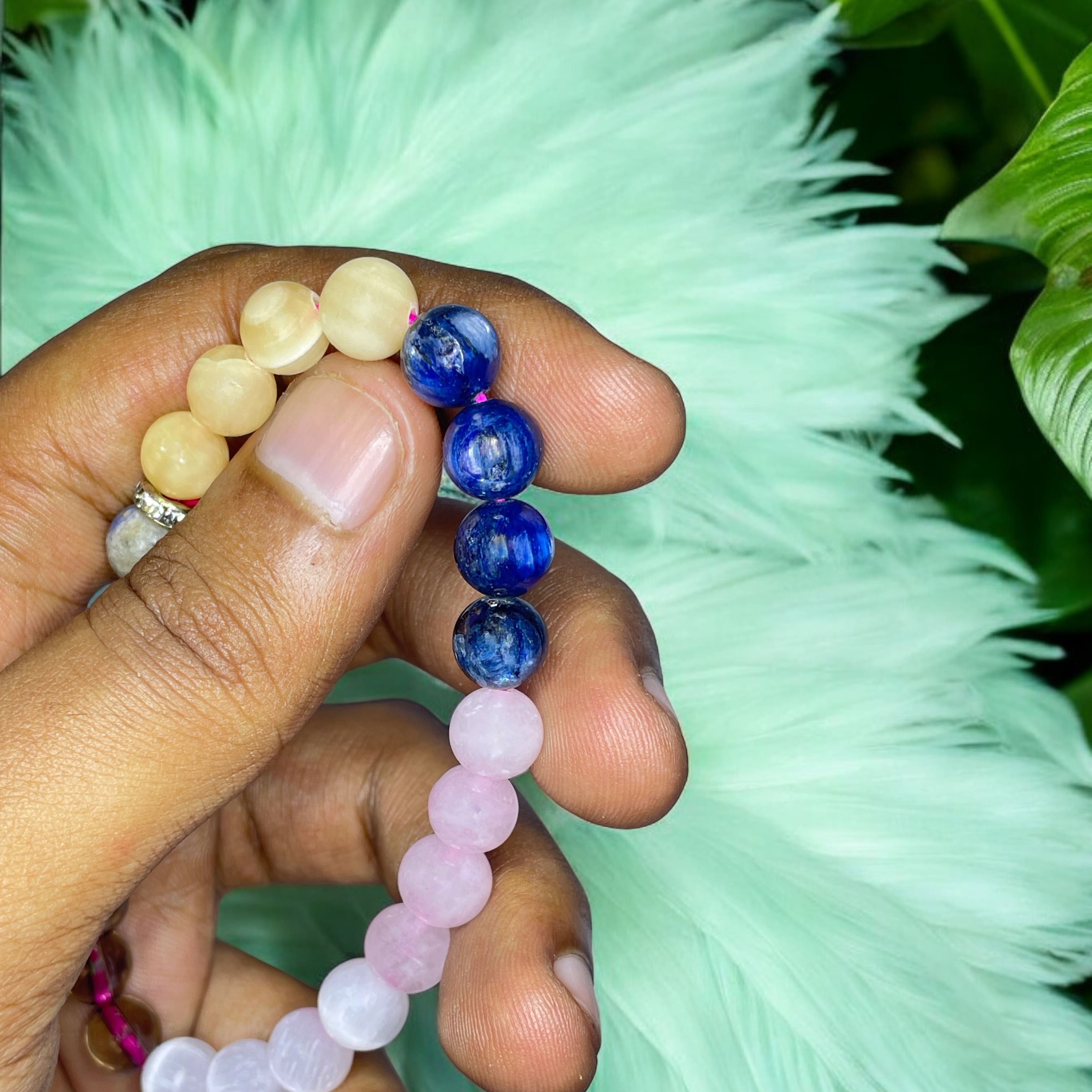 Harmony in Home Remedies & Intentions Bracelet Natural Made With Original Crystal Stone for Men Women Boy Girl Unisex 8mm Beads Stretchable Brand :- Rocksmins