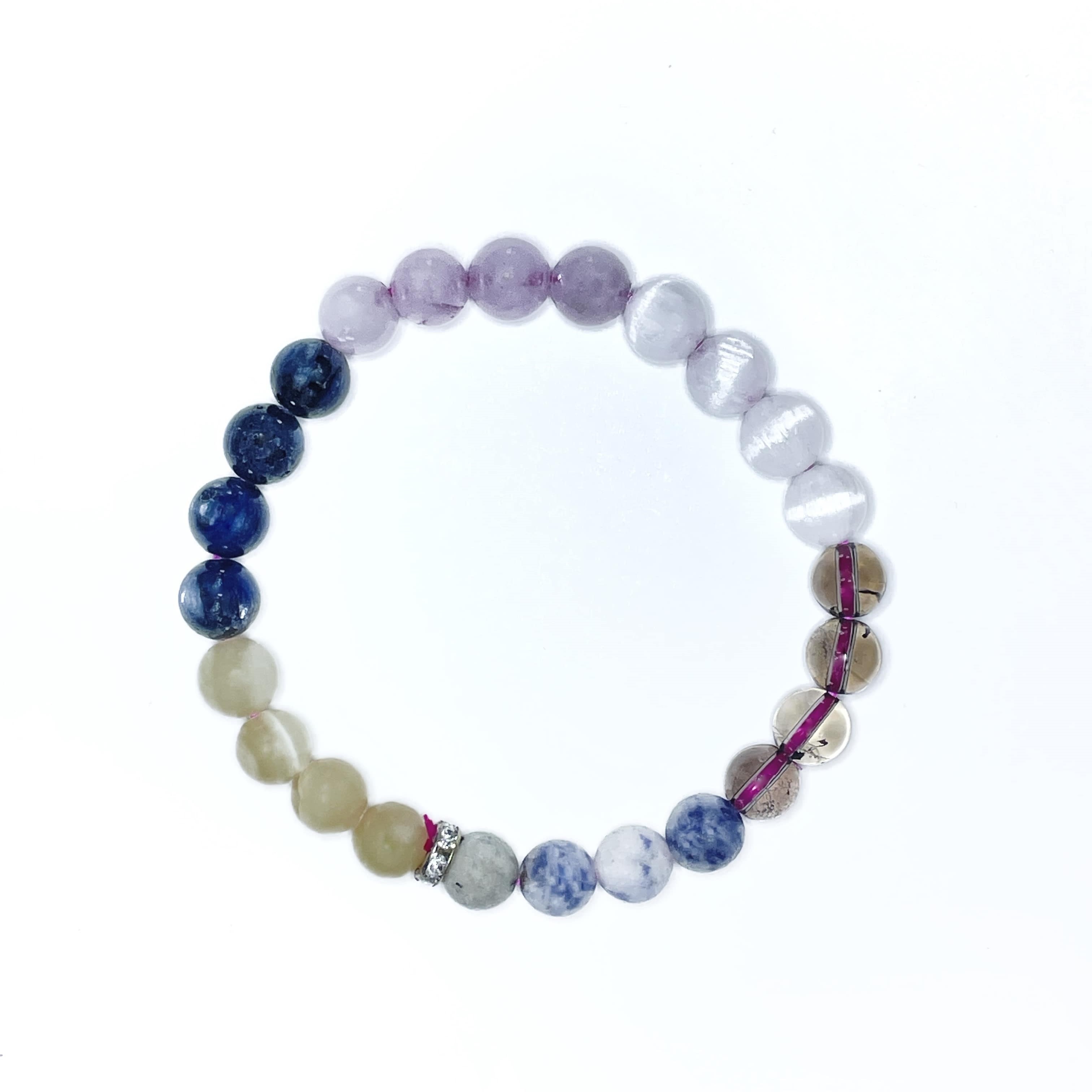 Harmony in Home Remedies & Intentions Bracelet Natural Made With Original Crystal Stone for Men Women Boy Girl Unisex 8mm Beads Stretchable Brand :- Rocksmins