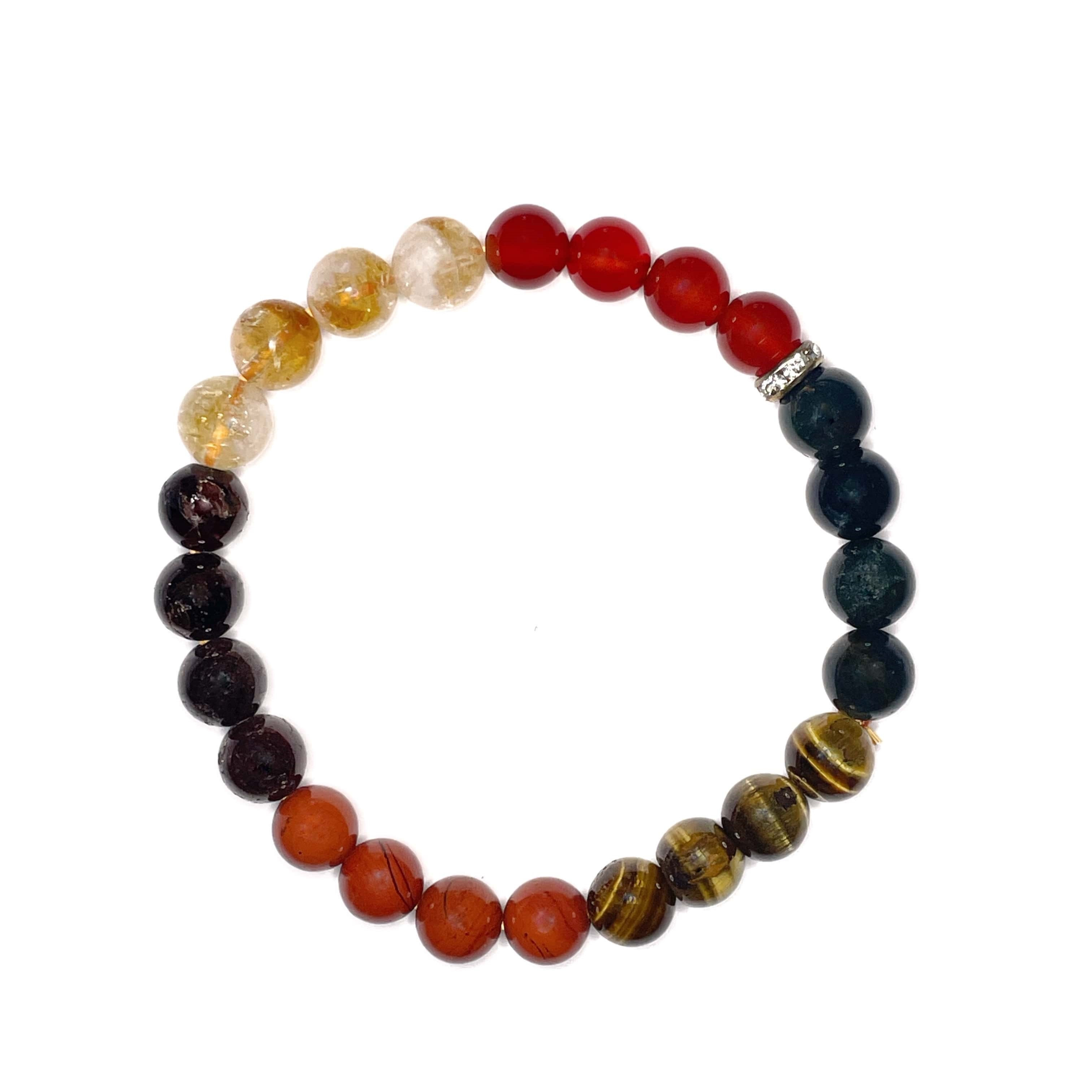Motivation Remedies & Intentions Bracelet Natural Made With Original Crystal Stone for Men Women Boy Girl Unisex 8mm Beads Stretchable Brand :- Rocksmins