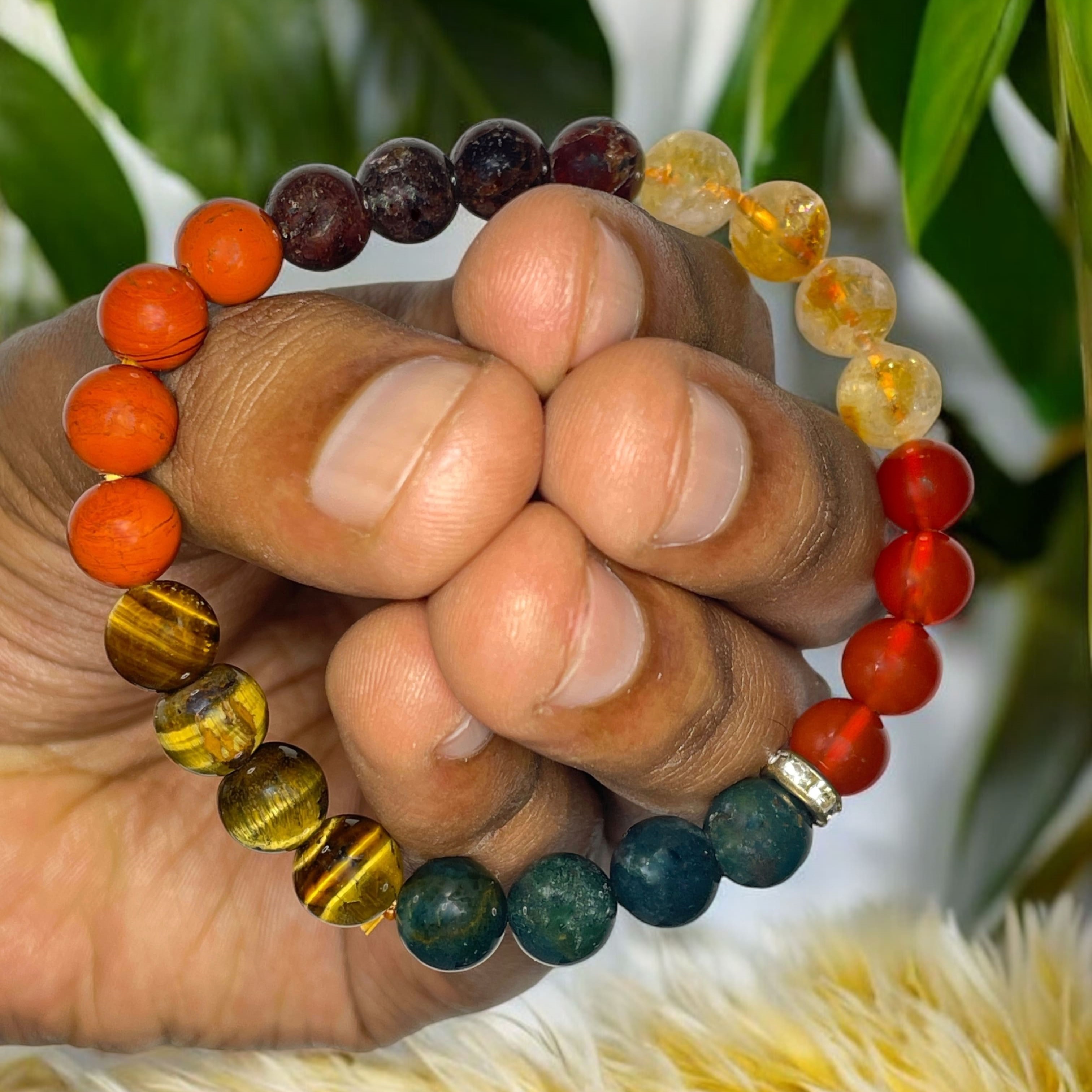 Motivation Remedies & Intentions Bracelet Natural Made With Original Crystal Stone for Men Women Boy Girl Unisex 8mm Beads Stretchable Brand :- Rocksmins