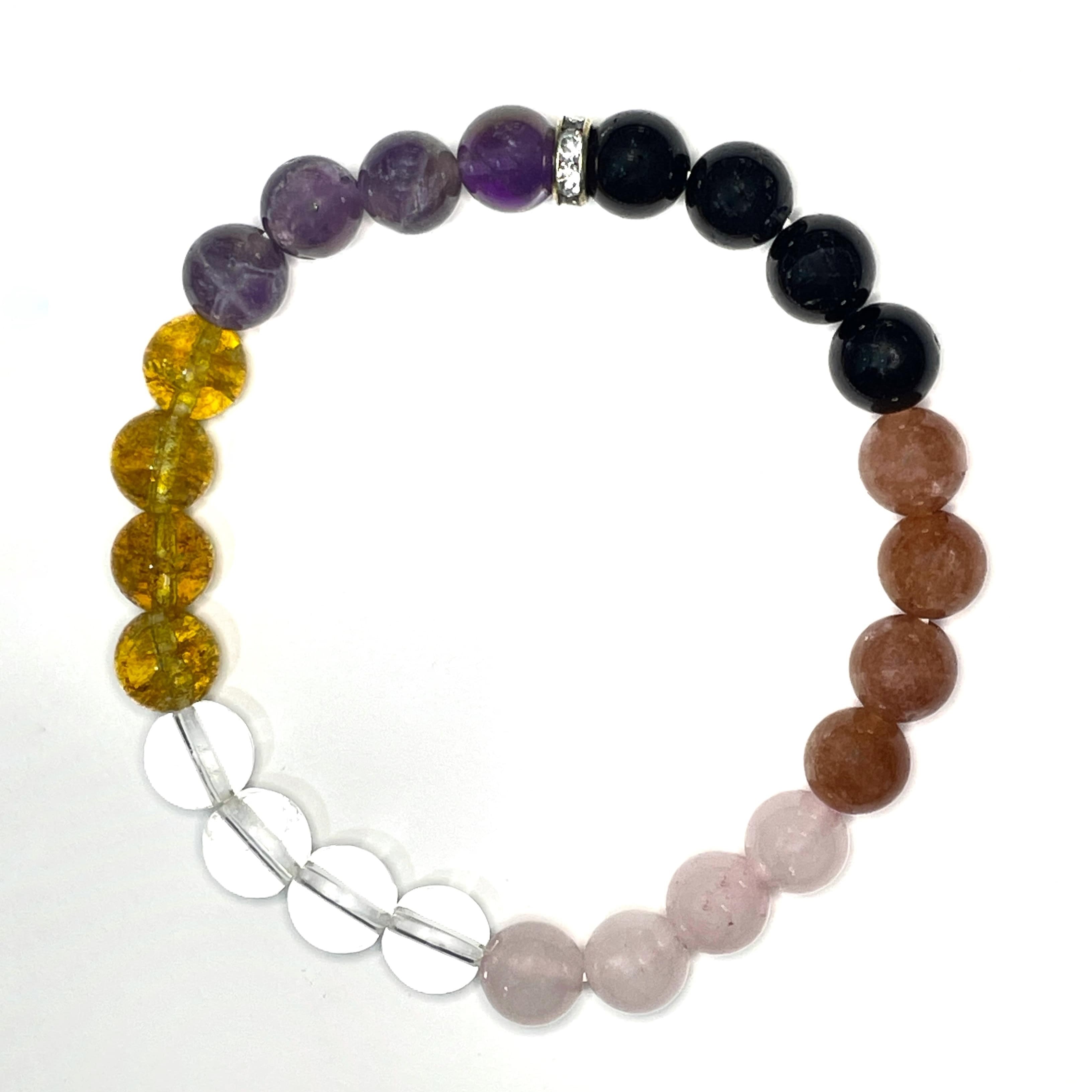 Top Healers Remedies & Intentions Bracelet Natural Made With Original Crystal Stone for Men Women Boy Girl Unisex 8mm Beads Stretchable Brand :- Rocksmins