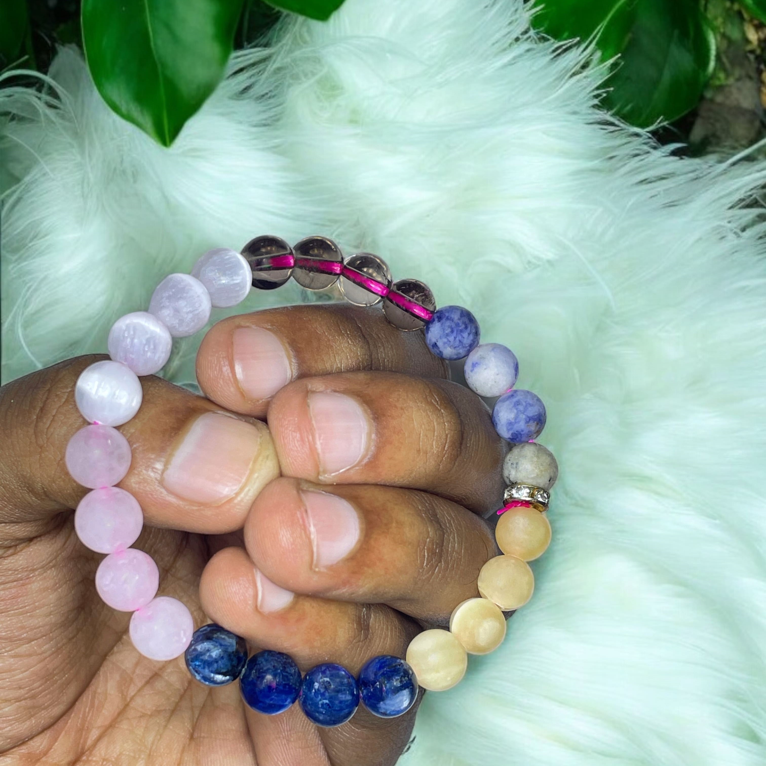 Harmony in Home Remedies & Intentions Bracelet Natural Made With Original Crystal Stone for Men Women Boy Girl Unisex 8mm Beads Stretchable Brand :- Rocksmins