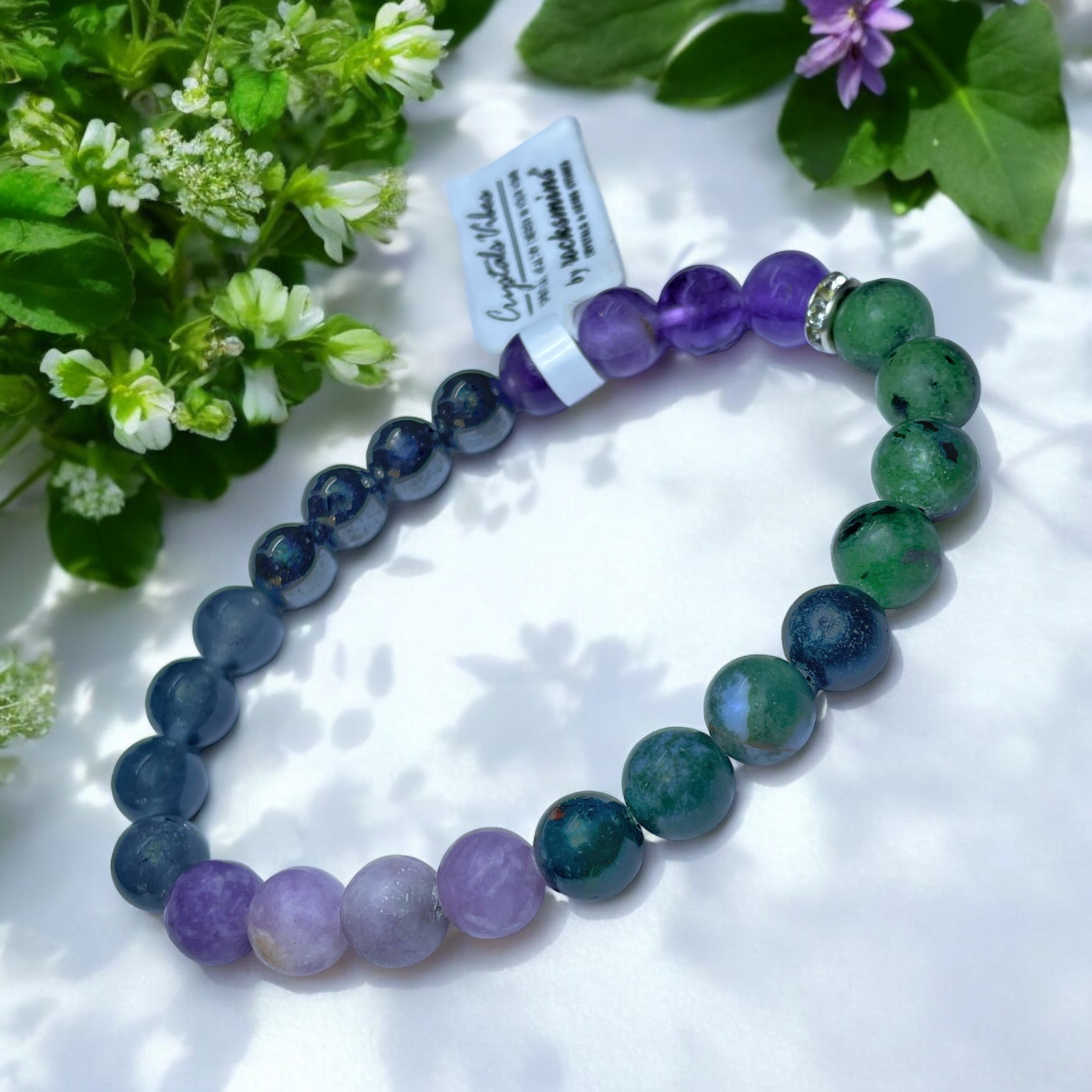 Addiction Remedies & Intentions Bracelet Natural Made With Original Crystal Stone for Men Women Boy Girl Unisex 8mm Beads Stretchable Brand :- Rocksmins