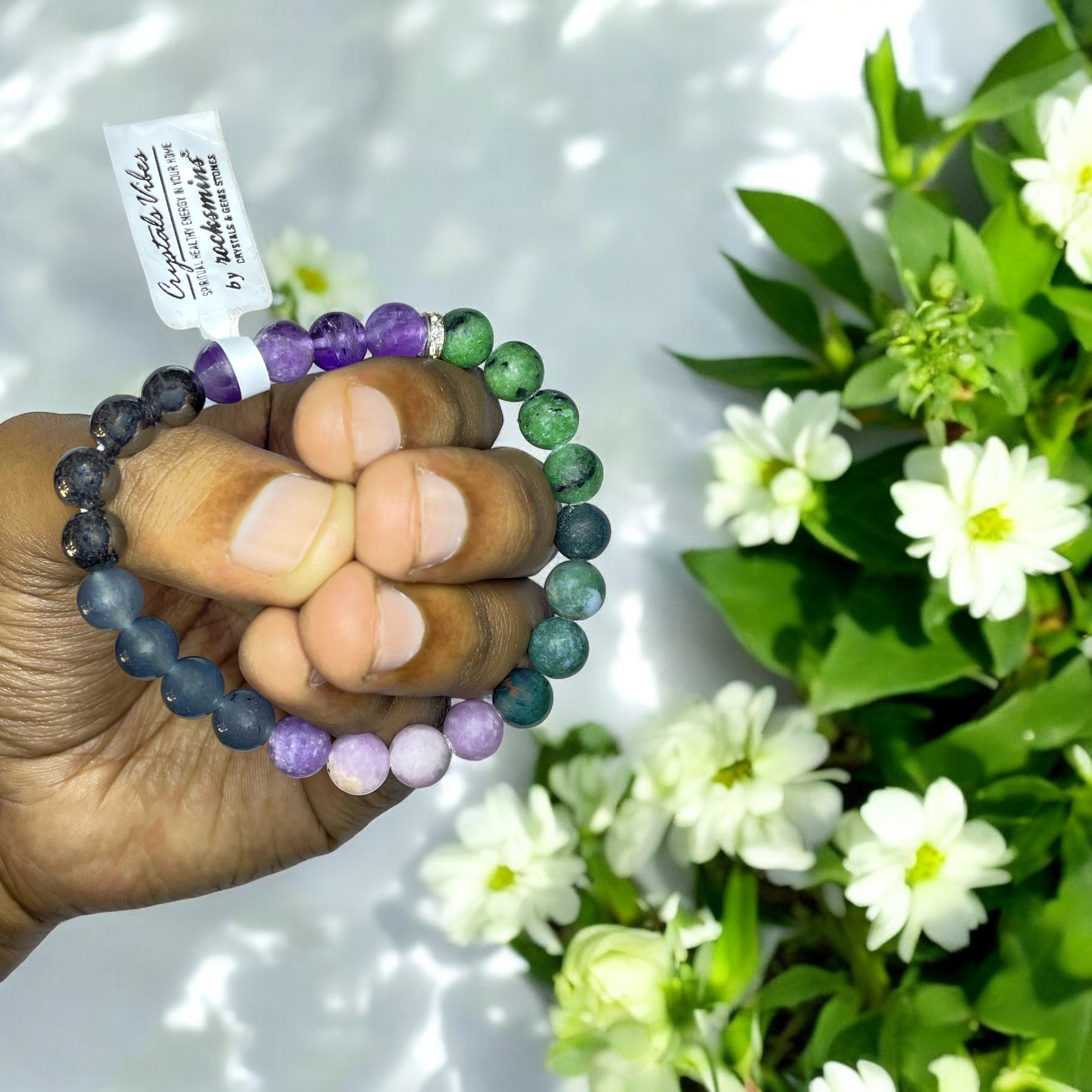 Addiction Remedies & Intentions Bracelet Natural Made With Original Crystal Stone for Men Women Boy Girl Unisex 8mm Beads Stretchable Brand :- Rocksmins