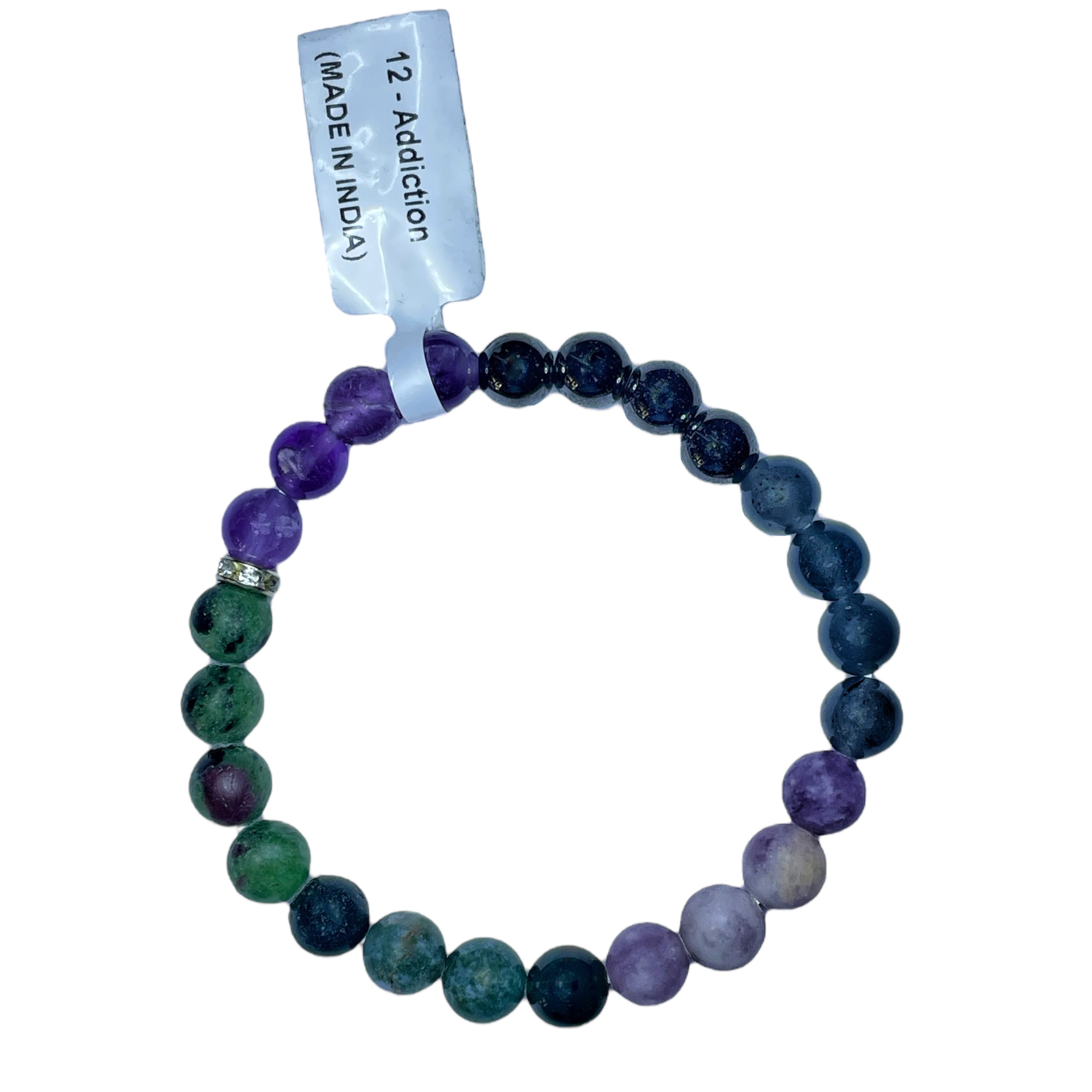 Addiction Remedies & Intentions Bracelet Natural Made With Original Crystal Stone for Men Women Boy Girl Unisex 8mm Beads Stretchable Brand :- Rocksmins