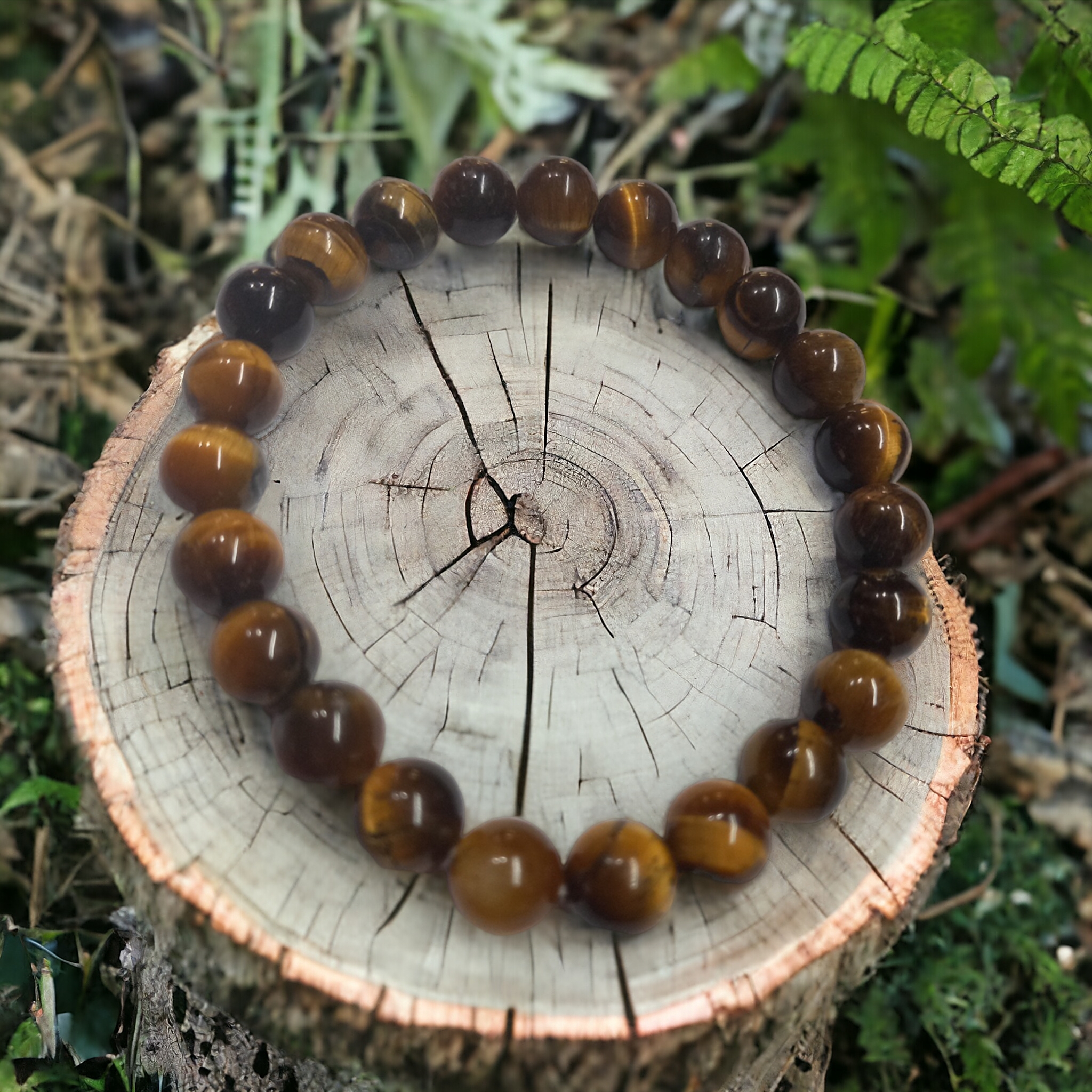 Tiger Eye Yellow Bracelet Natural Original Crystal Certified Real Stone Stylish for Men Women Boy Girl Unisex 8mm Beads Stretchable Brand : Rocksmins