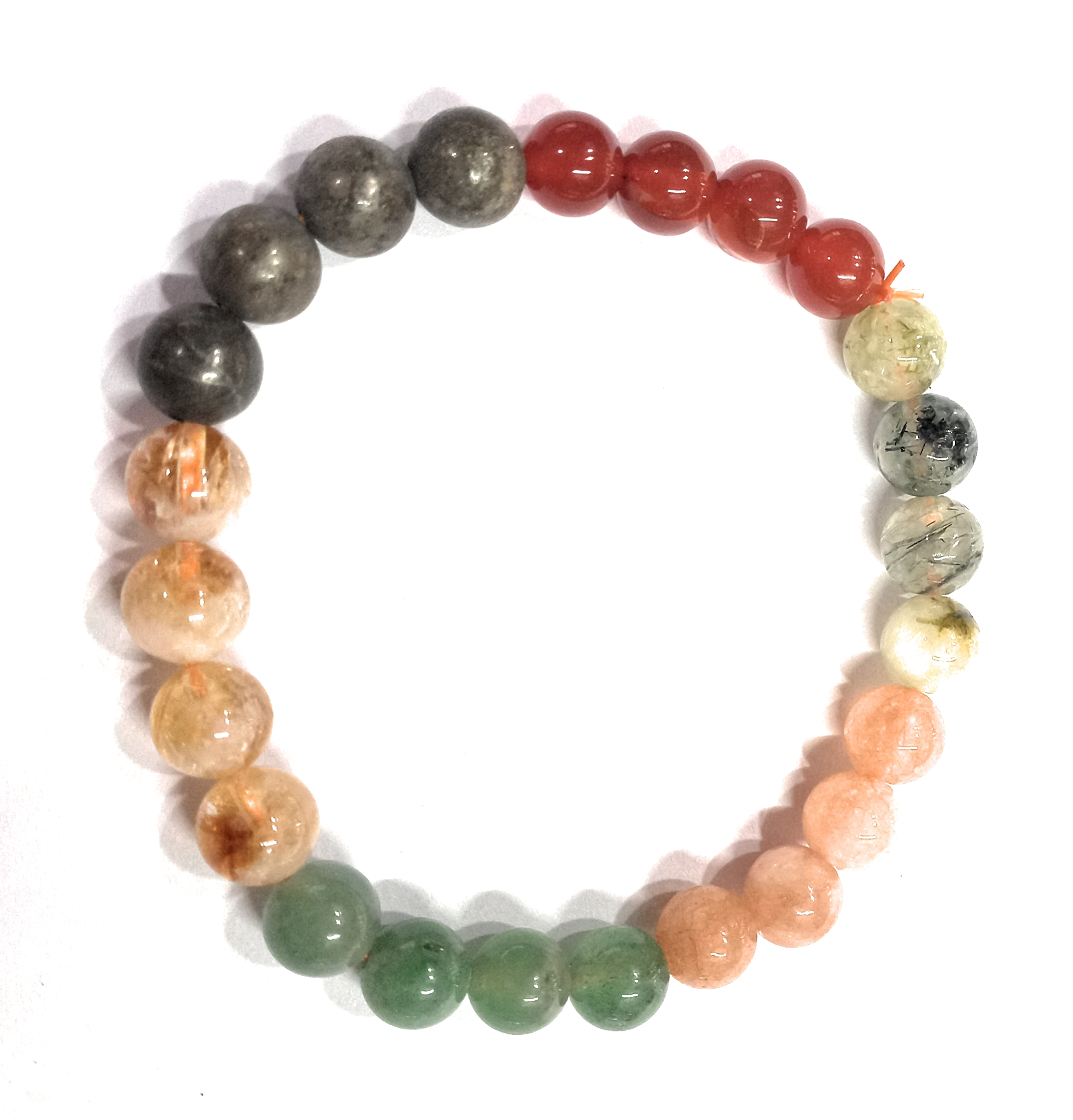 05 Rocksmins Bracelet for Leo (Singh) Zodiac Sign Natural Original Crystal Real Stone for Men Women Boy Girl Unisex 8mm Beads Stretchable