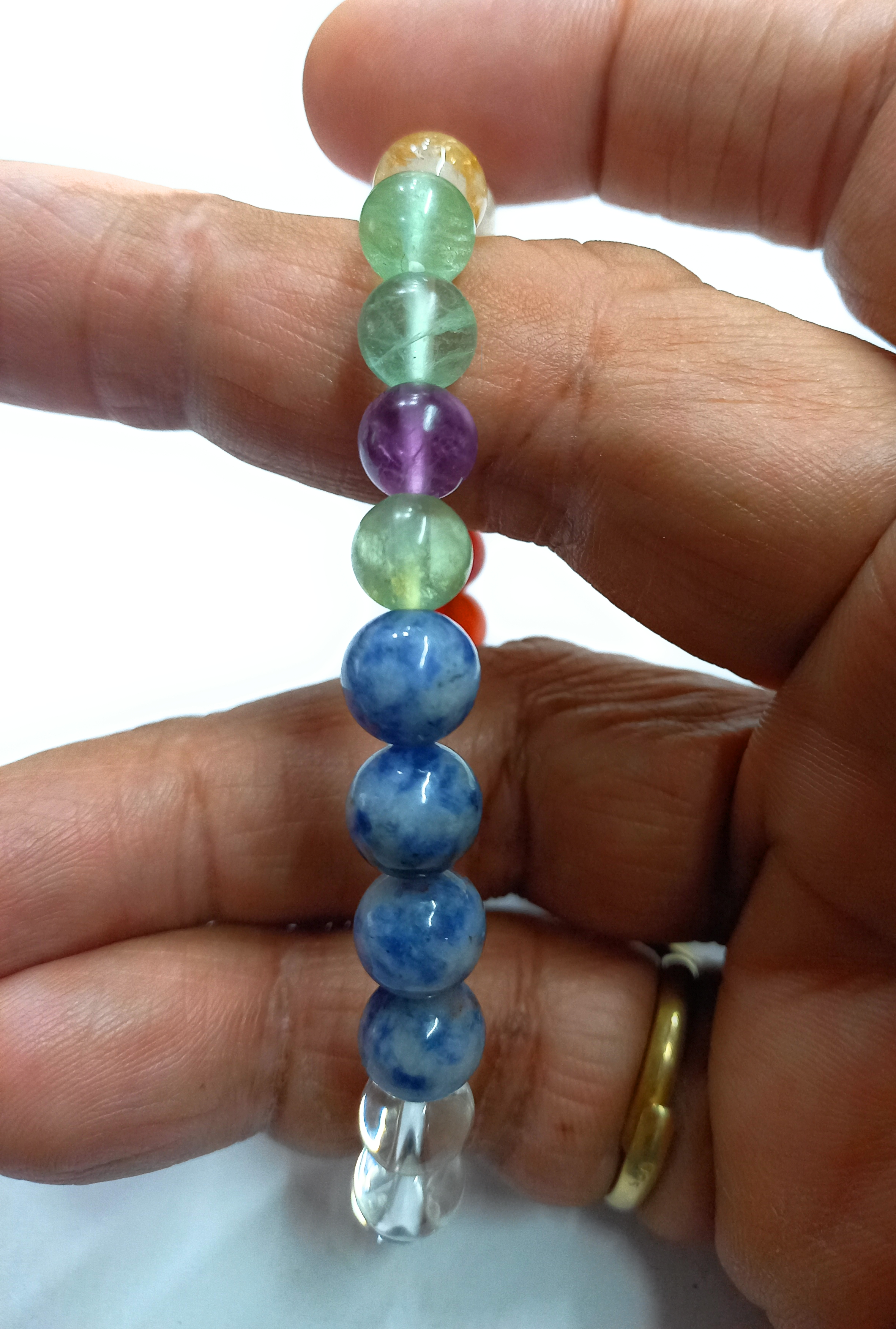 06 Rocksmins Bracelet for Virgo (Kanya) Zodiac Sign Natural Original Crystal Real Stone for Men Women Boy Girl Unisex 8mm Beads Stretchable