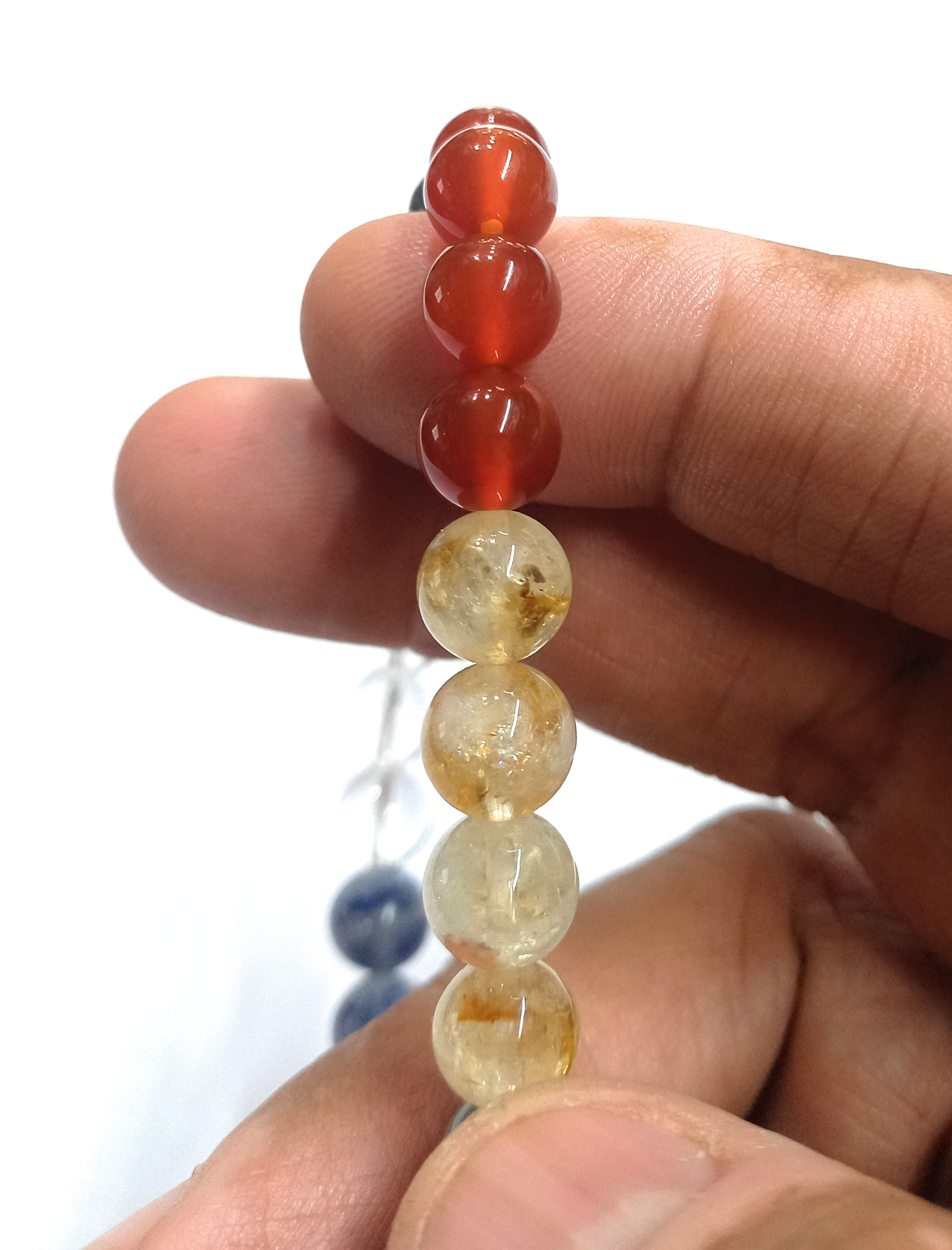 06 Rocksmins Bracelet for Virgo (Kanya) Zodiac Sign Natural Original Crystal Real Stone for Men Women Boy Girl Unisex 8mm Beads Stretchable