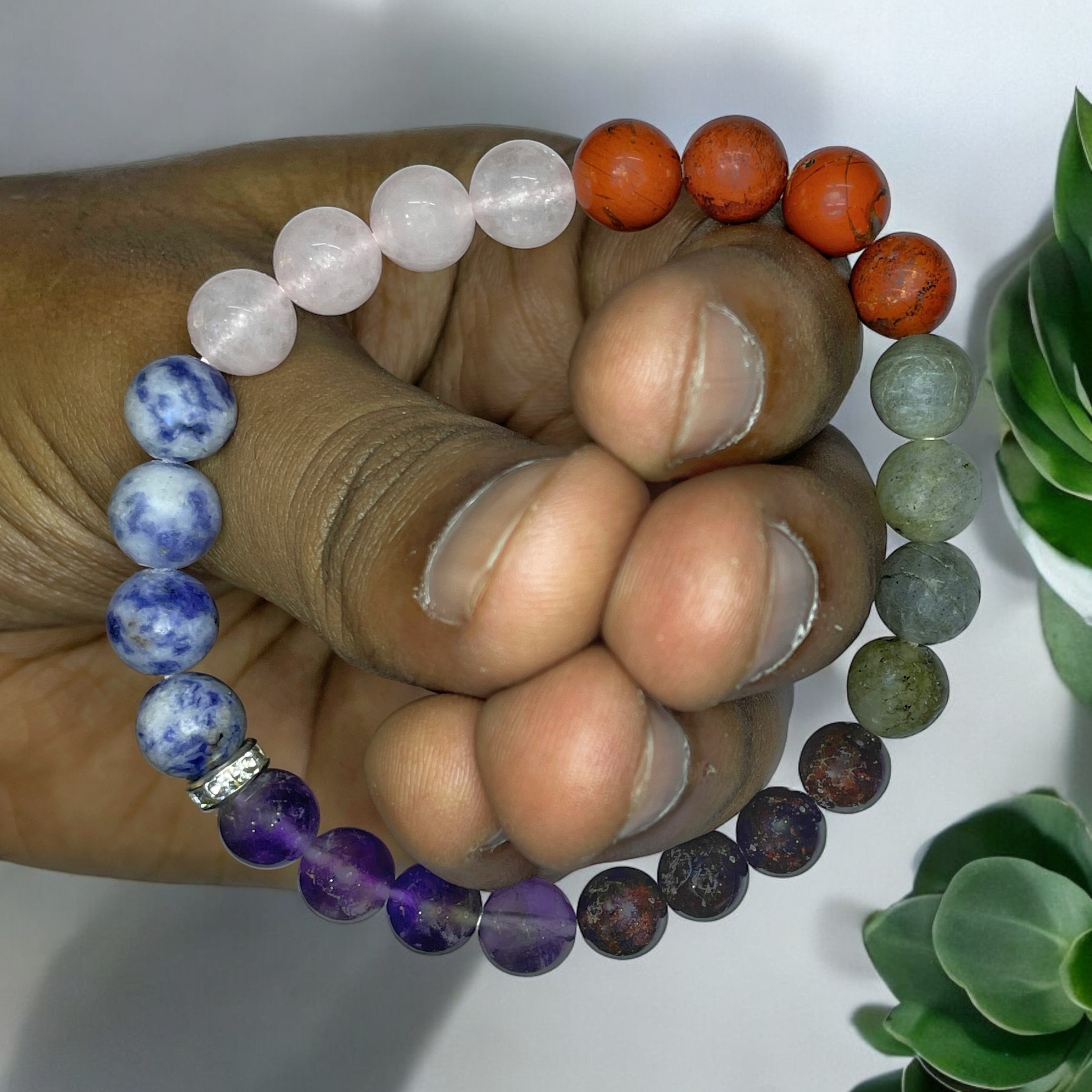 Depression & Stress Relief Remedies & Intentions Bracelet Natural Made With Original Crystal Stone for Men Women Boy Girl Unisex 8mm Beads Stretchable Brand :- Rocksmins