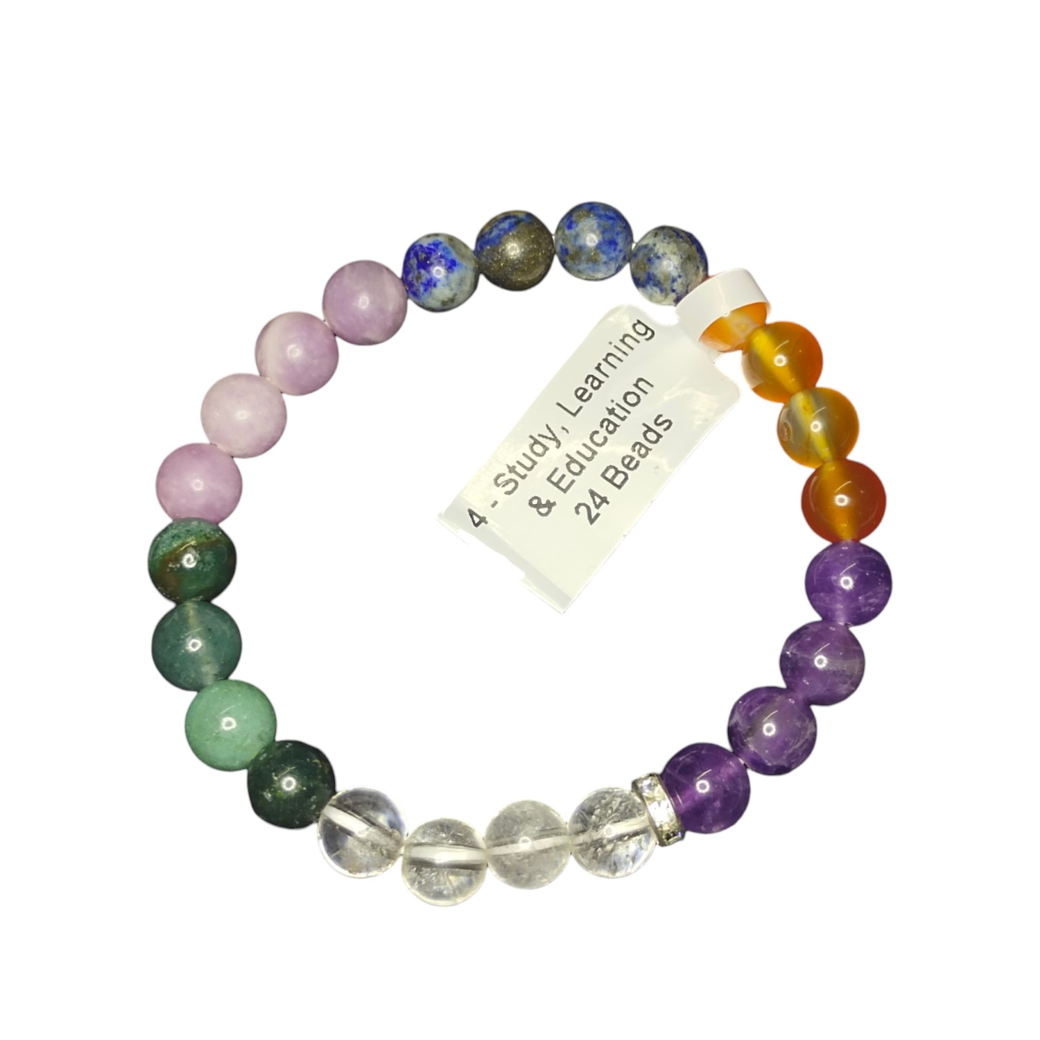 Study, Learning & Education Remedies & Intentions Bracelet Natural Made With Original Crystal Stone for Men Women Boy Girl Unisex 8mm Beads Stretchable Brand :- Rocksmins