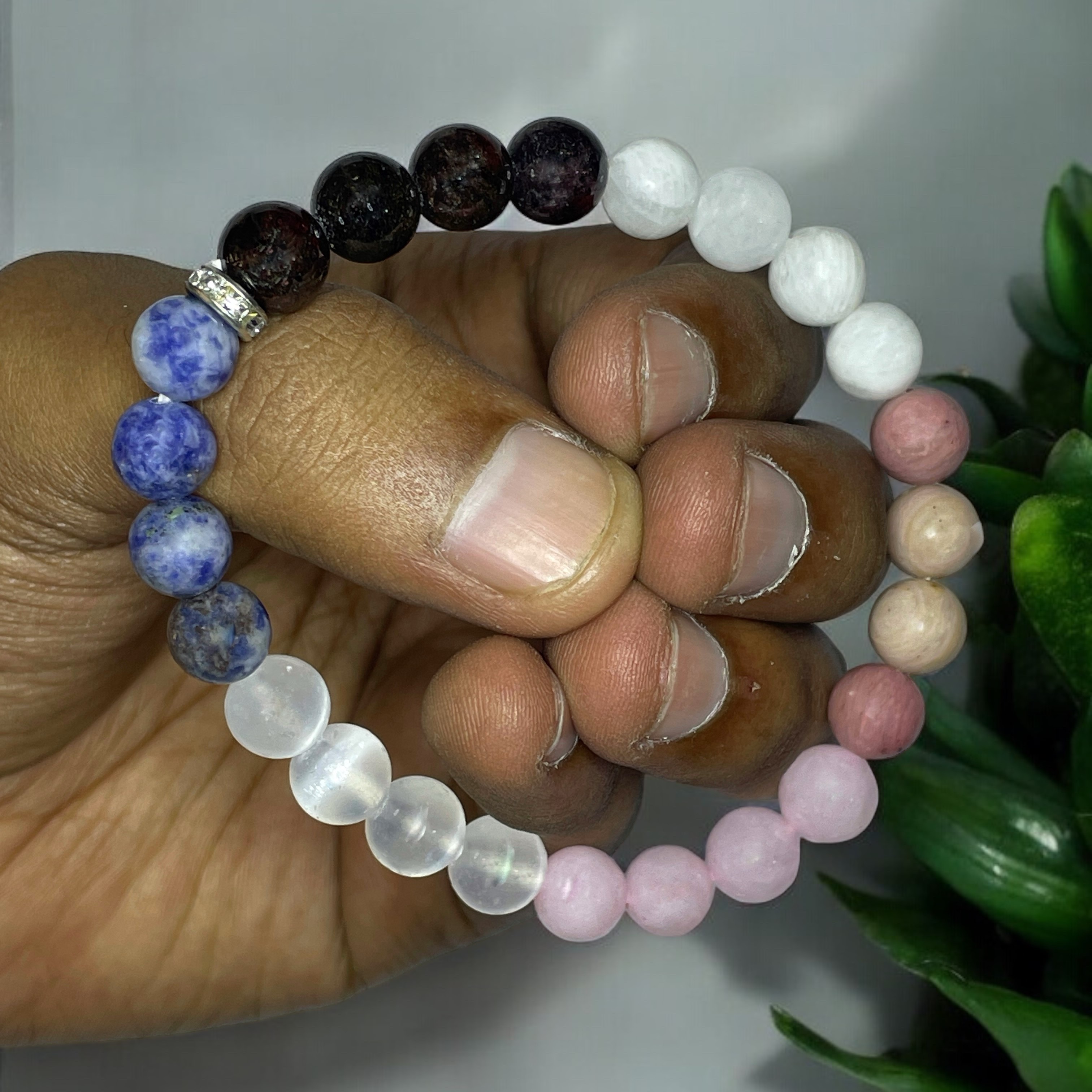 Love & Relationship Remedies & Intentions Bracelet Natural Made With Original Crystal Stone for Men Women Boy Girl Unisex 8mm Beads Stretchable Brand :- Rocksmins
