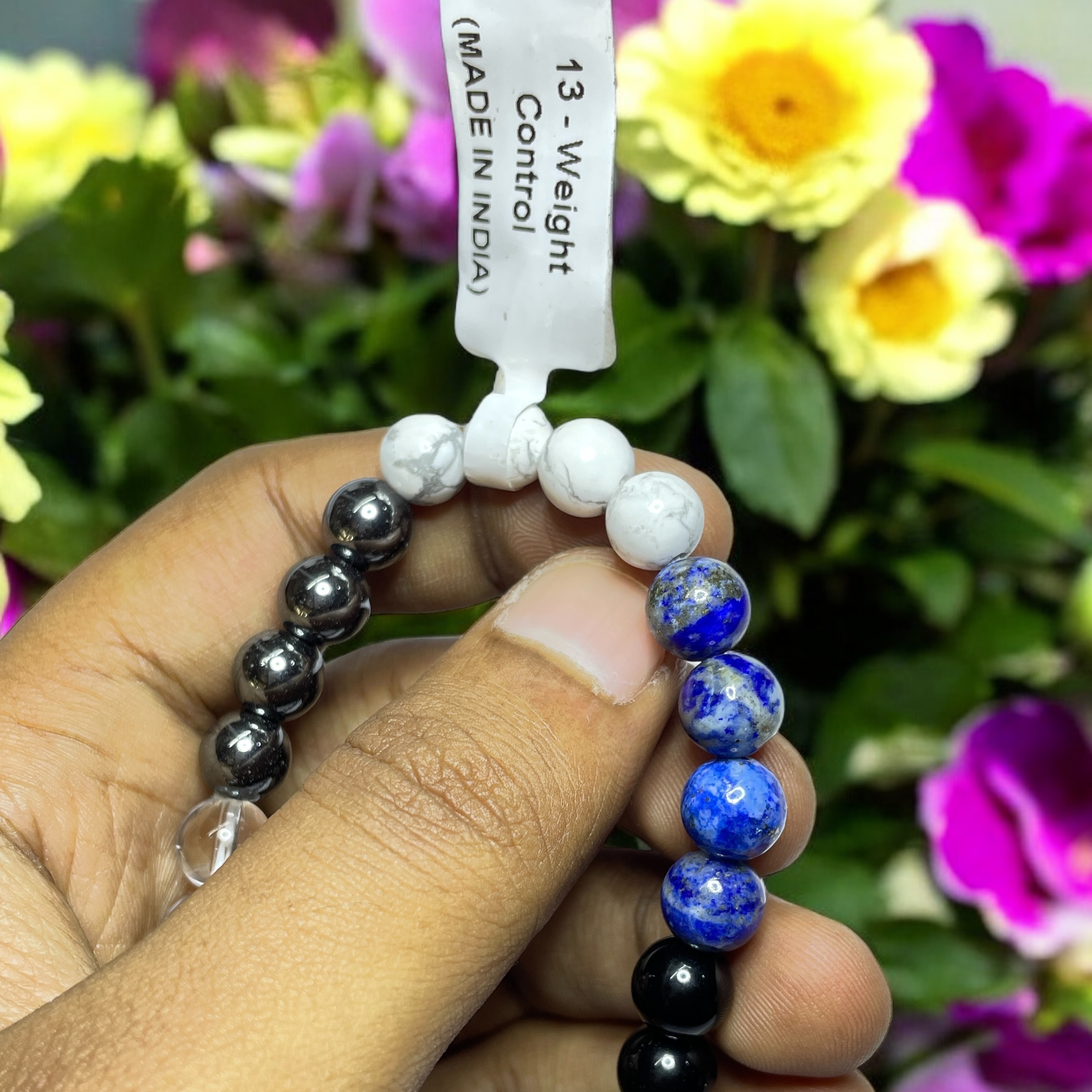 Weight Control Remedies & Intentions Bracelet Natural Made With Original Crystal Stone for Men Women Boy Girl Unisex 8mm Beads Stretchable Brand :- Rocksmins