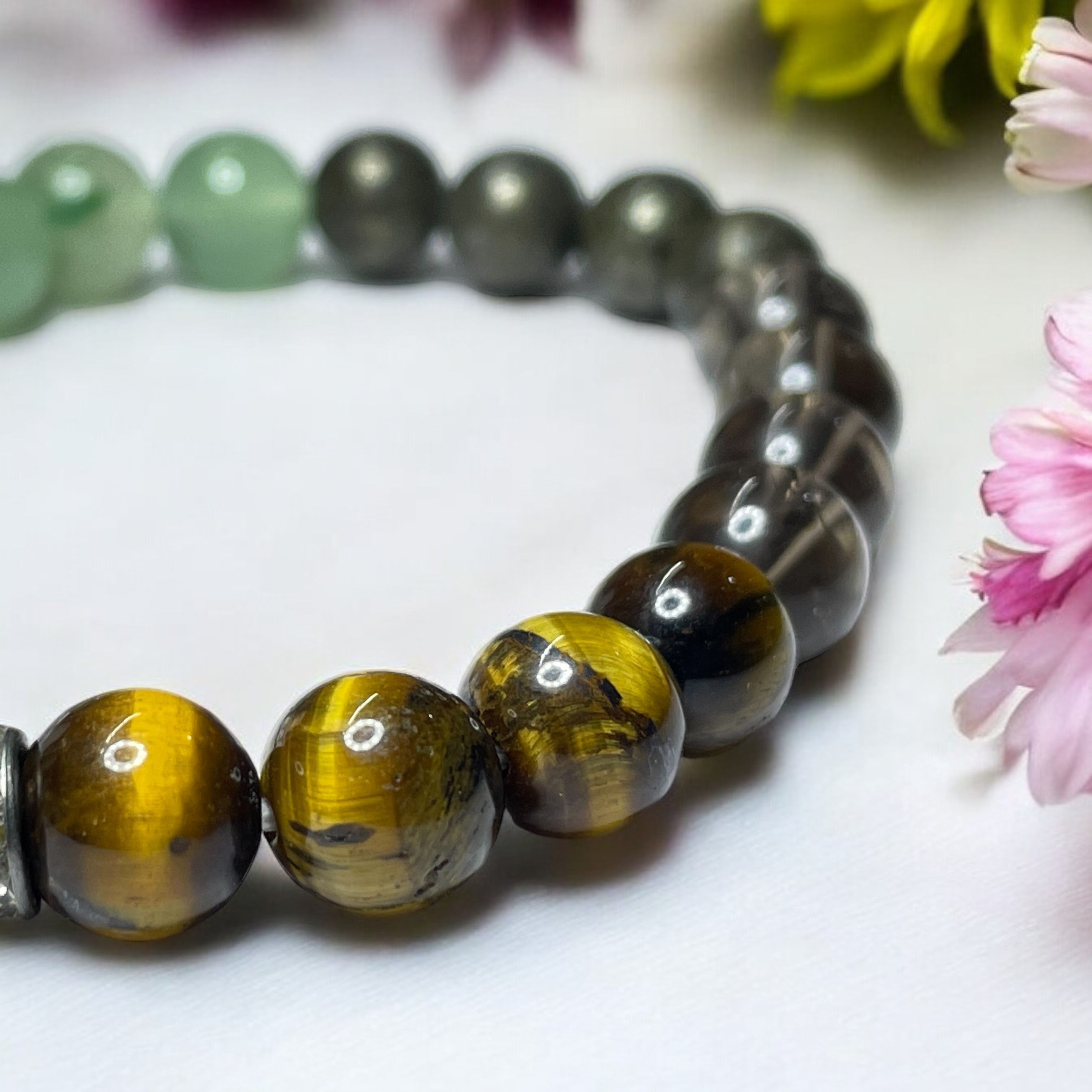 Success Remedies & Intentions Bracelet Natural Made With Original Crystal Stone for Men Women Boy Girl Unisex 8mm Beads Stretchable Brand :- Rocksmins