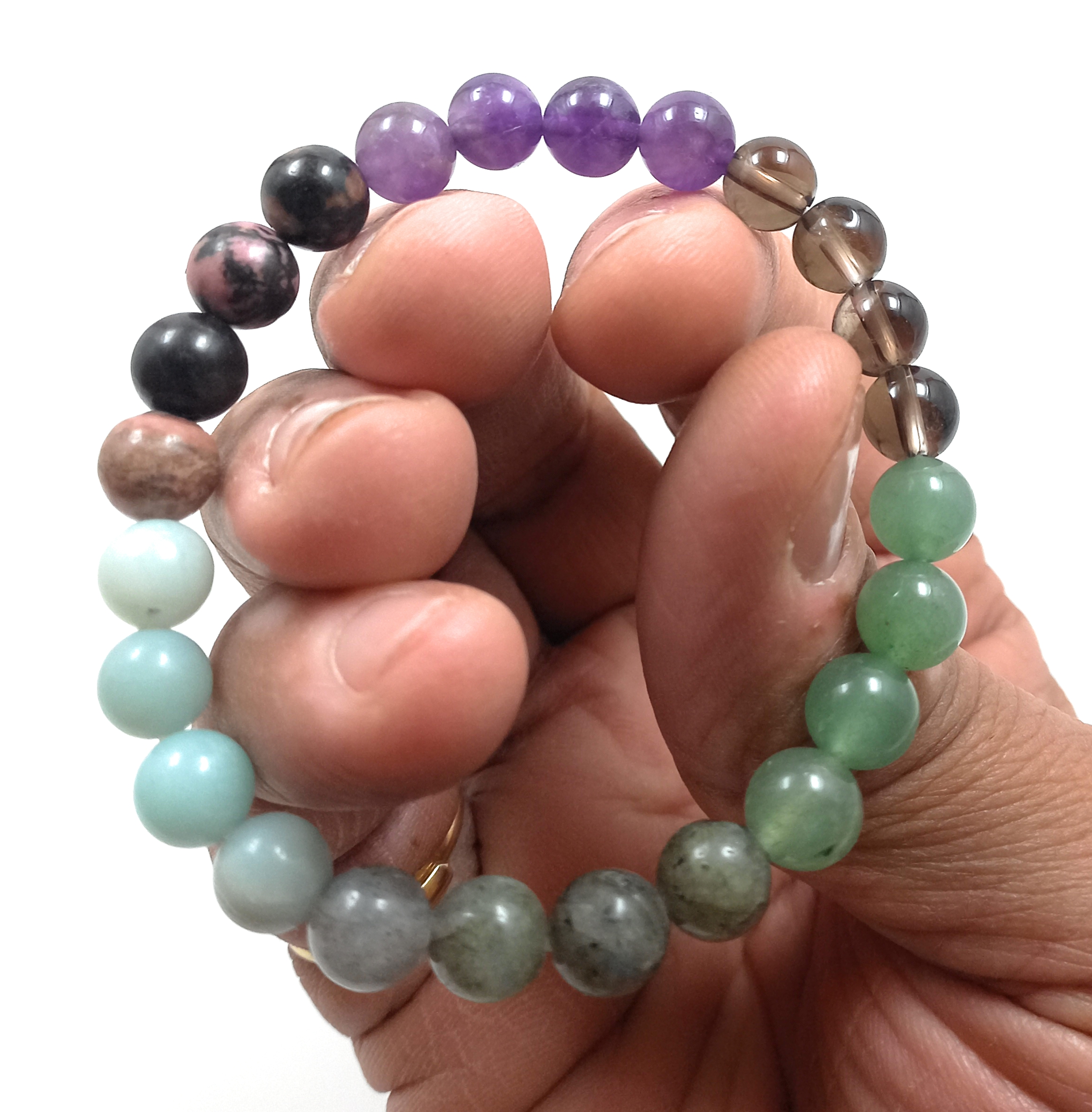 09 Rocksmins Bracelet for Sagittarius (Dhanu) Zodiac Sign Natural Original Crystal Real Stone for Men Women Boy Girl Unisex 8mm Beads Stretchable