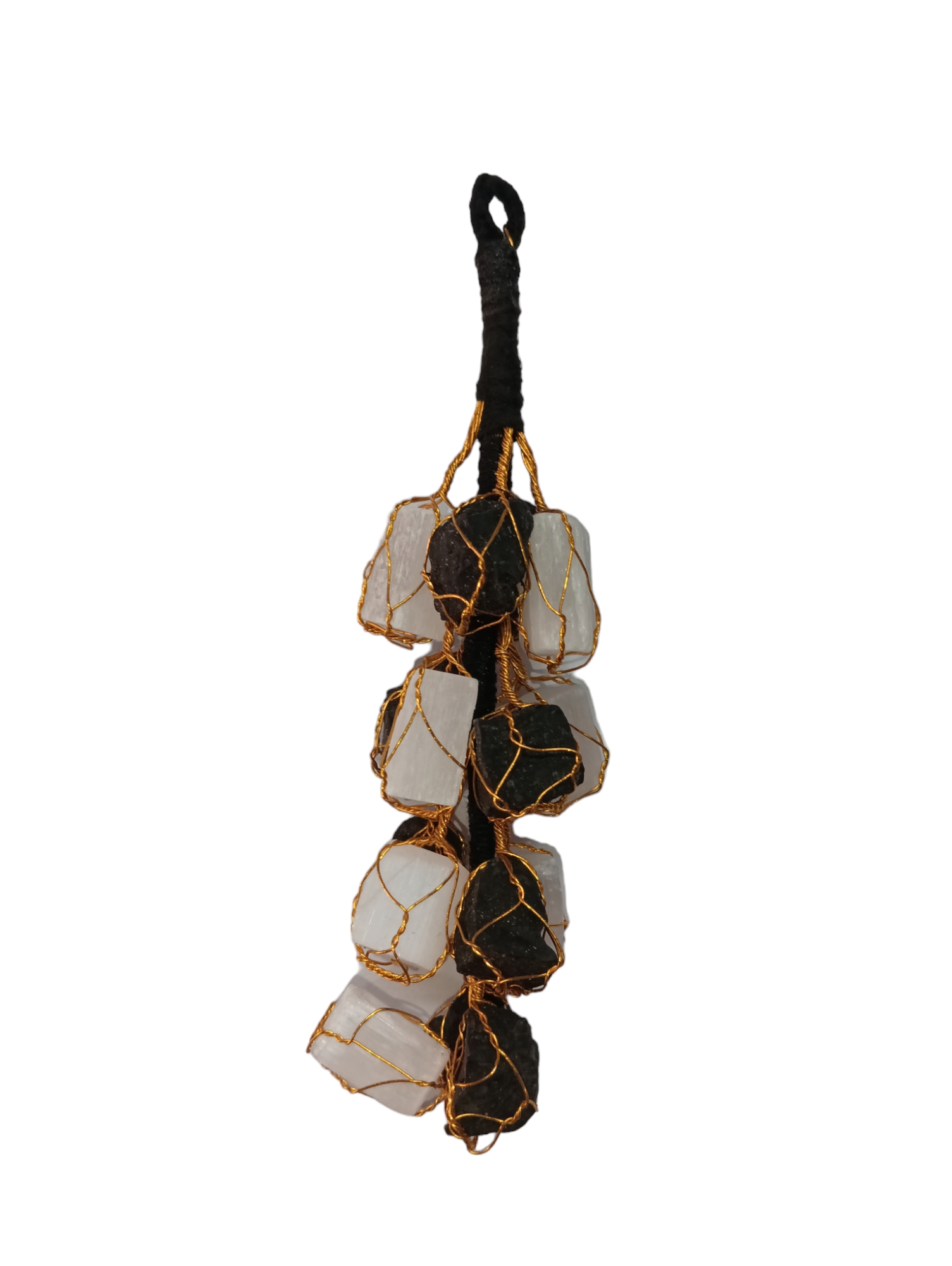 Tourmaline Selenite Crystals Hanger for Removing Negative Energy & Protecting Your Family: Enhance Harmony and Shield Your Home