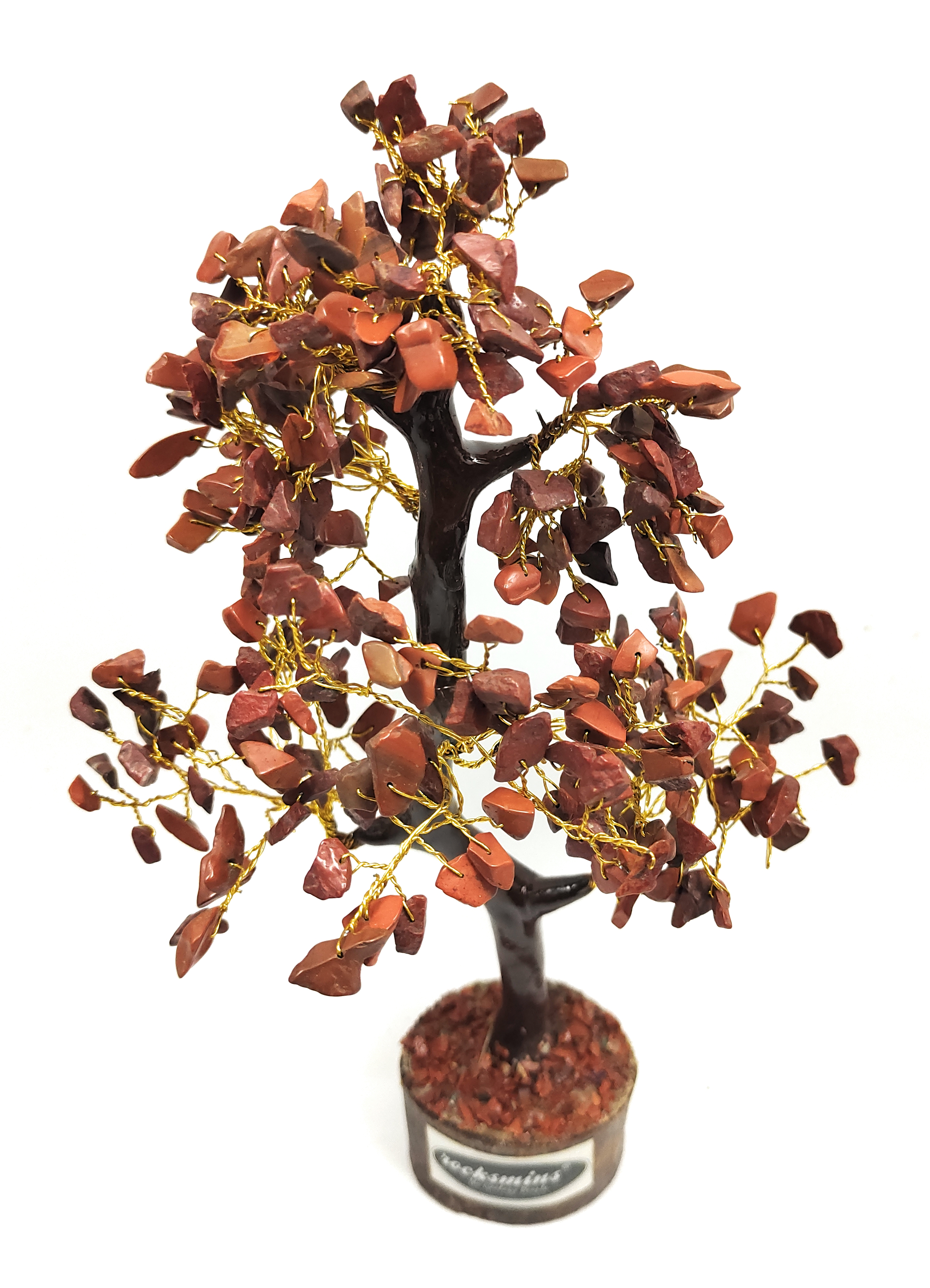 Jasper Red Crystal Stone 300 Beads Money Tree Bonsai Original Natural Gemstone for Vastu Healing Purpose Good Luck Wealth Room Decor Brand : Rocksmins