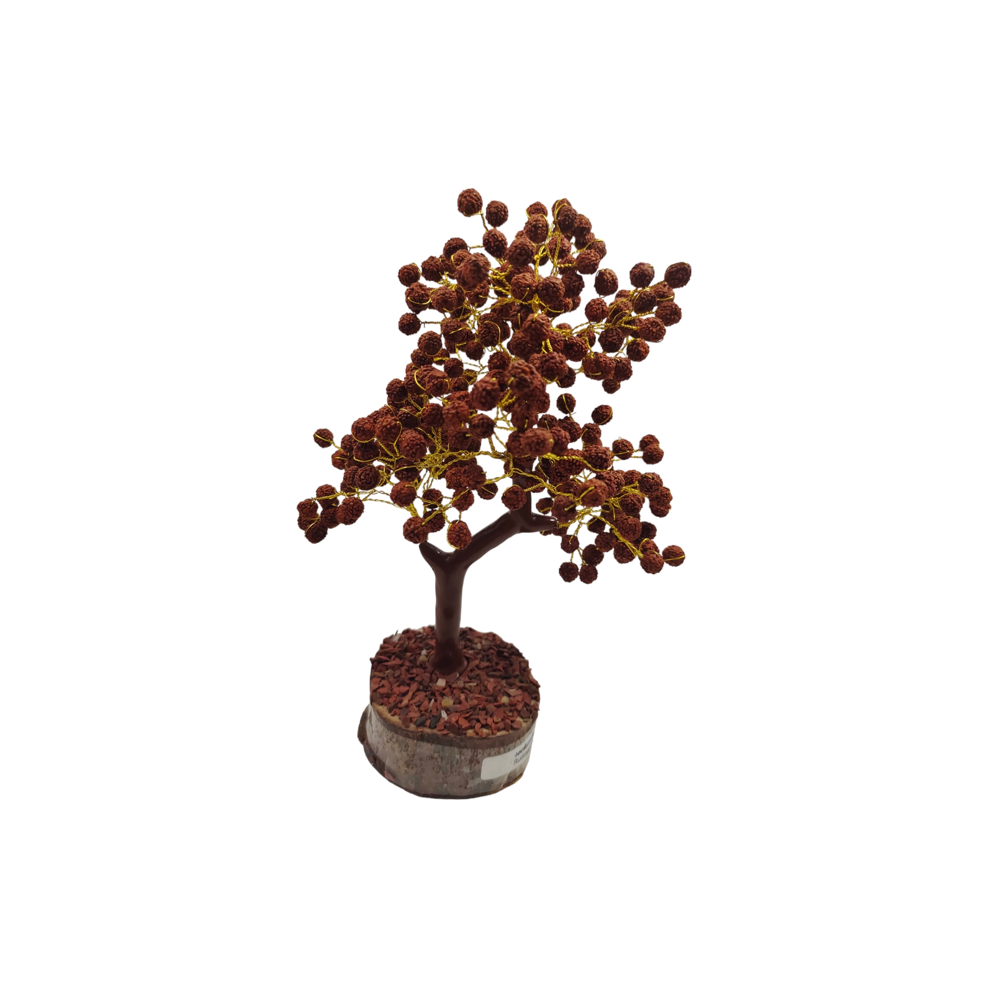 Rudraskha Crystal Stone 300 Beads Money Tree Bonsai Original Natural Gemstone for Luxury Home Office Interiors Vastu Healing Purpose Good Luck Wealth Room Decor Prosperity Decoration Brand : Rocksmins