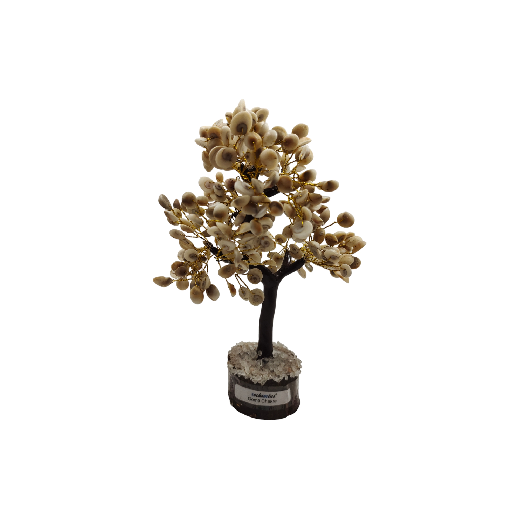 Gomti Chakra Crystal Stone 300 Beads Money Tree Bonsai Original Natural Gemstone for Luxury Home Office Interiors Vastu Healing Purpose Good Luck Wealth Room Decor Prosperity Decoration