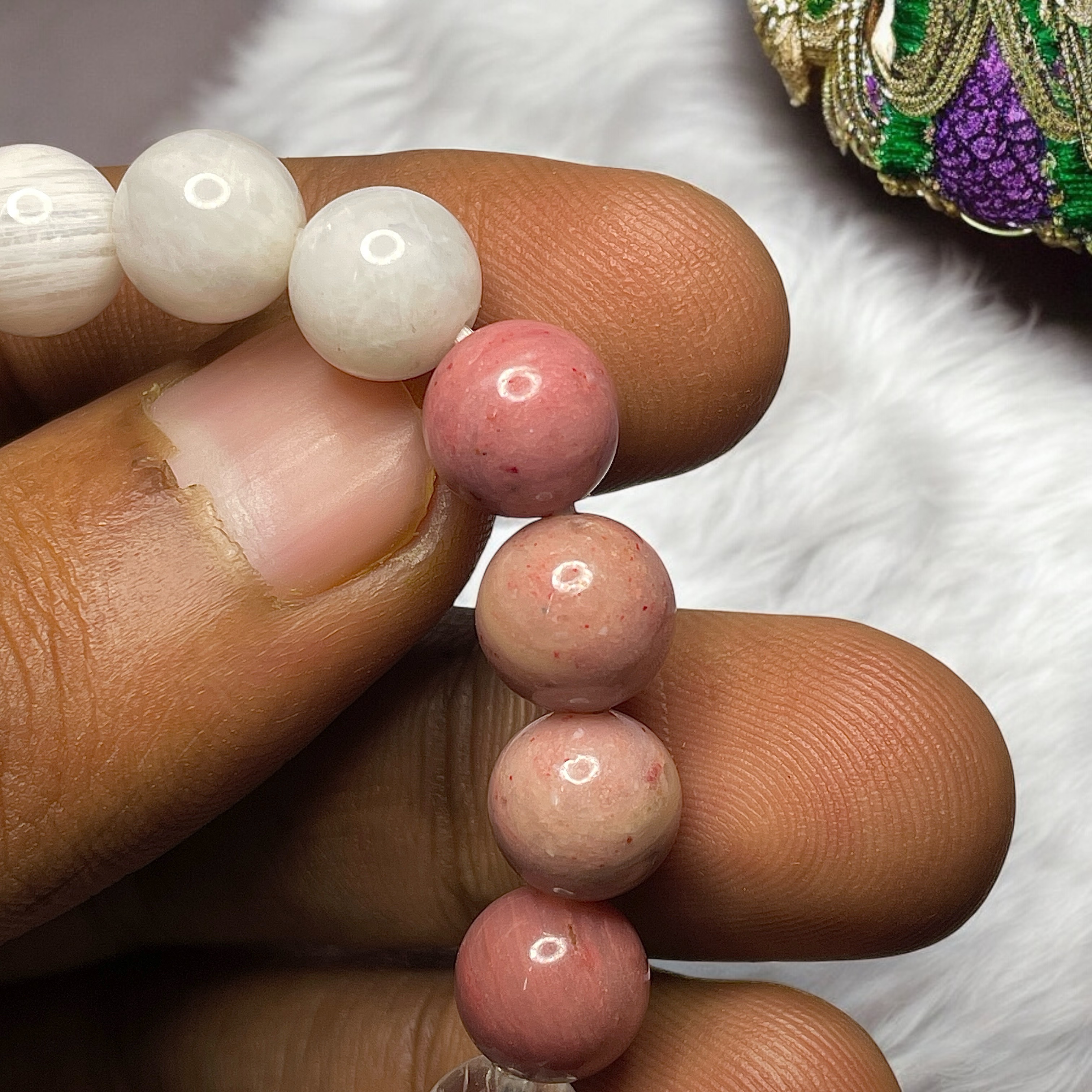 Marriage Problem & Desired Love Remedies & Intentions Bracelet Natural Made With Original Crystal Stone for Men Women Boy Girl Unisex 8mm Beads Stretchable Brand :- Rocksmins