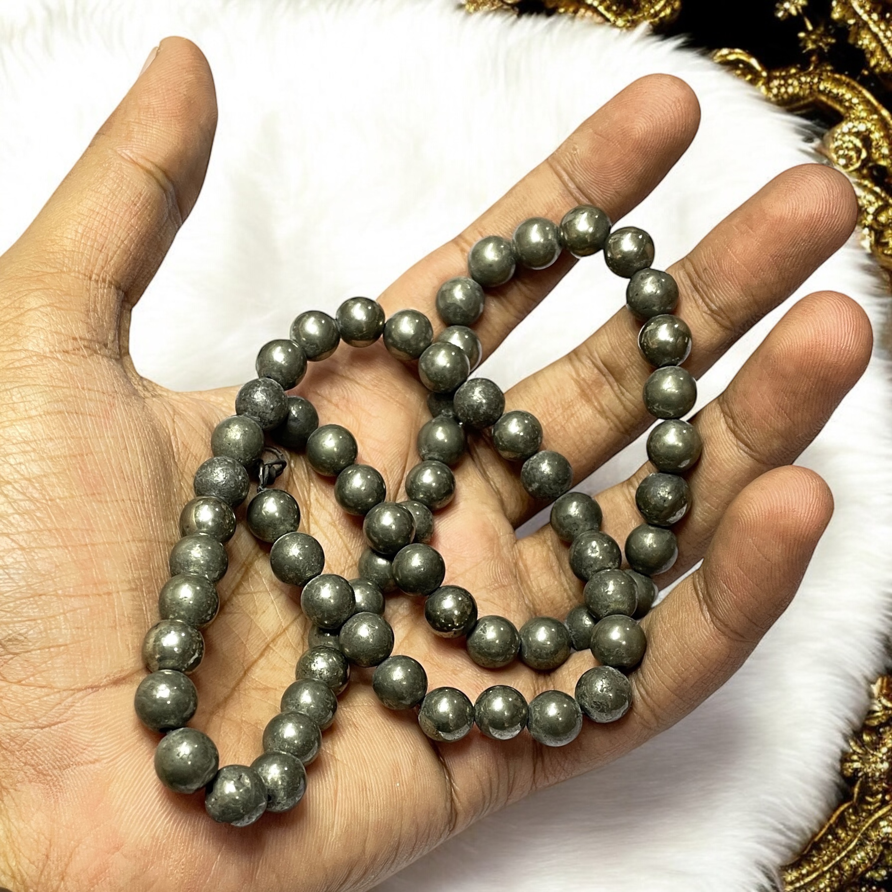 Pyrite Crystal Necklace. Discover the Power of Natural Crystals with Rocksmins: Elegantly Crafted Crystal Necklaces Infused with Authentic Energies for Enhanced Well-Being and Spiritual Growth