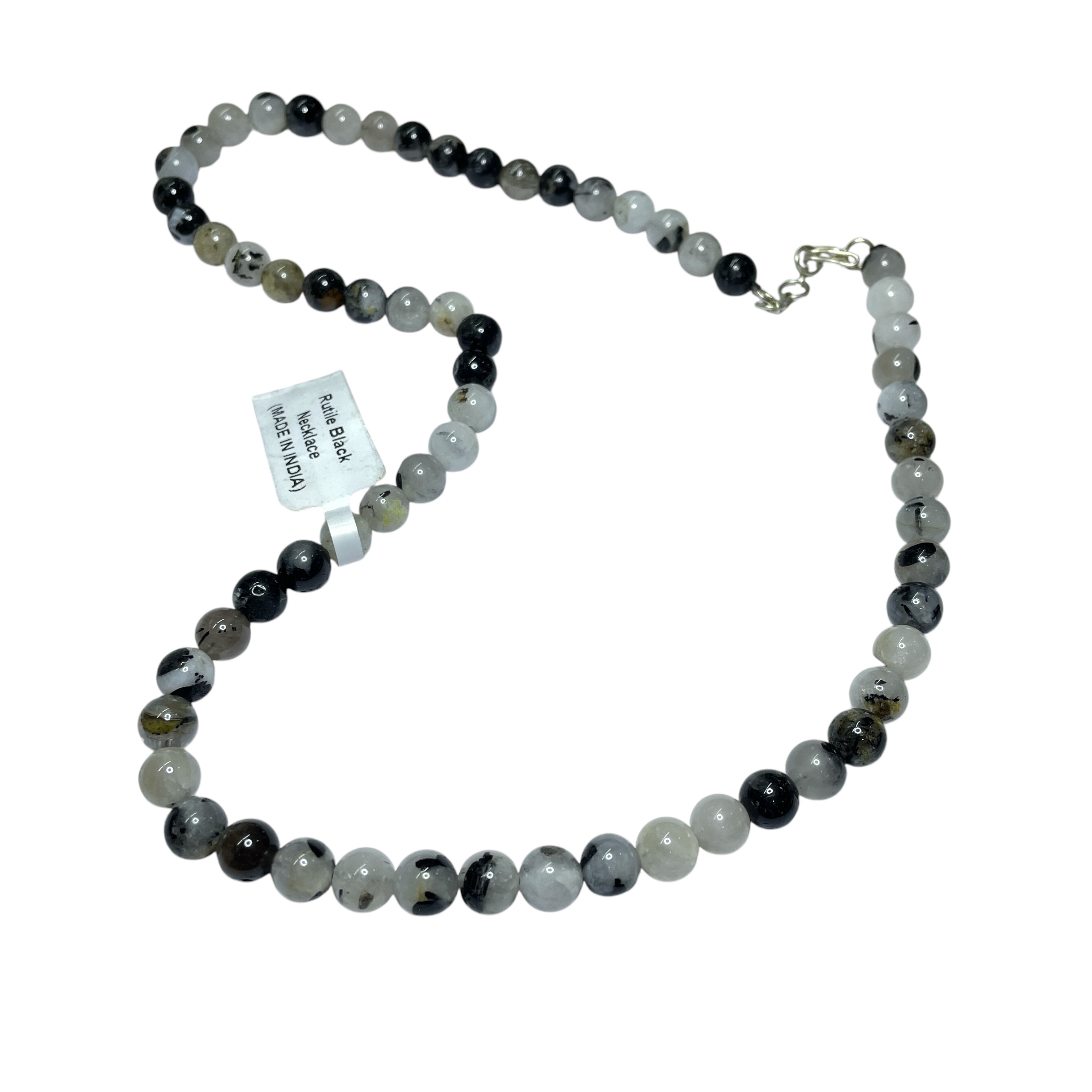 Rutile Quartz Crystal Necklace. Discover the Power of Natural Crystals with Rocksmins: Elegantly Crafted Crystal Necklaces Infused with Authentic Energies for Enhanced Well-Being and Spiritual Growth